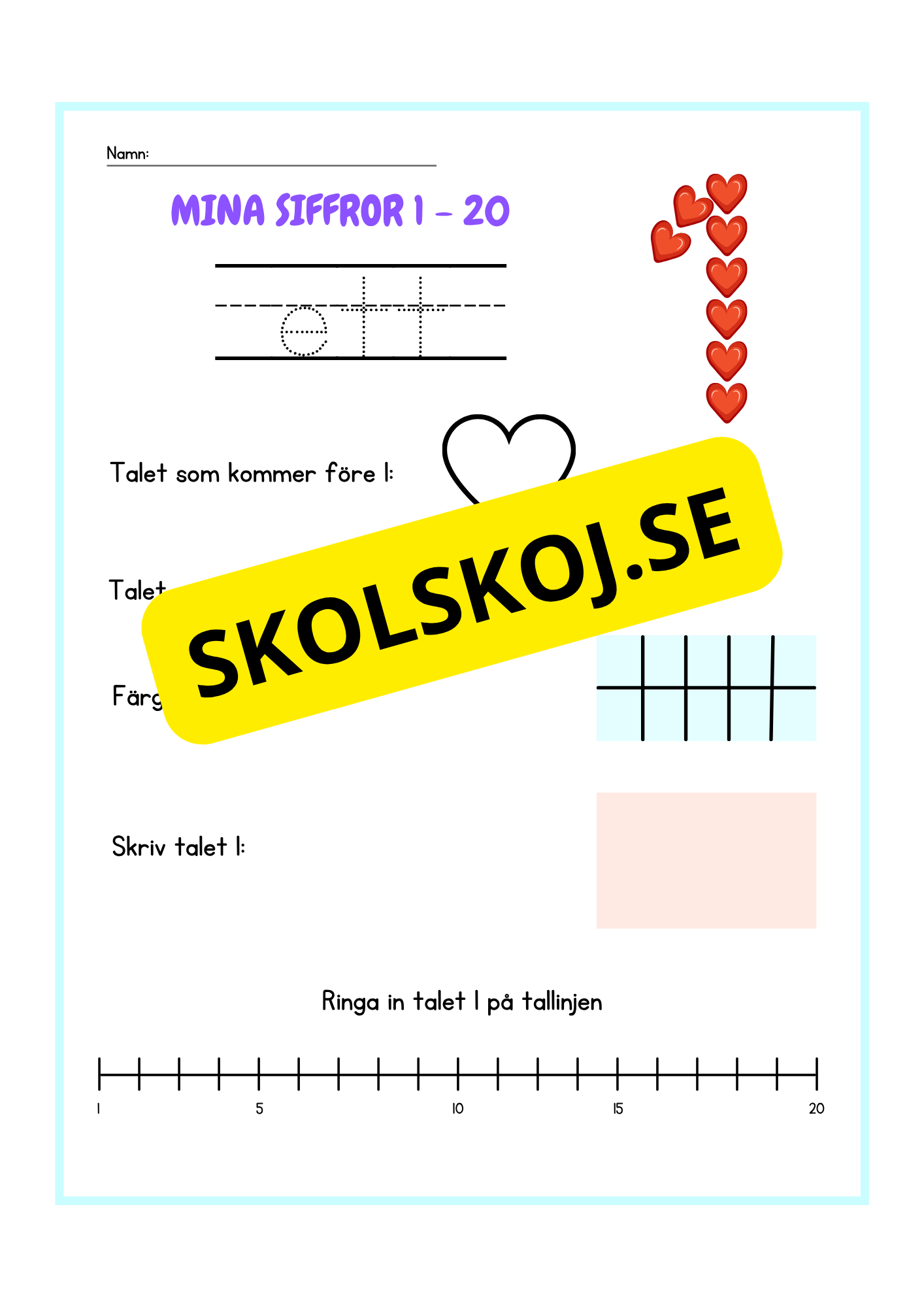 Mina siffror 1 - 20