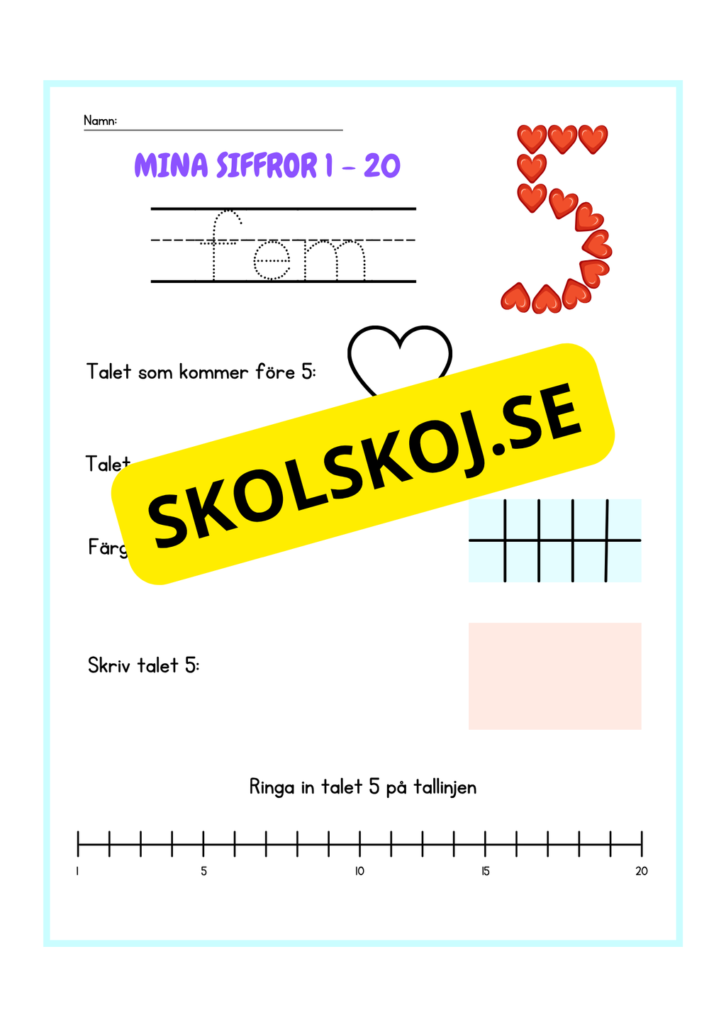 Mina siffror 1 - 20