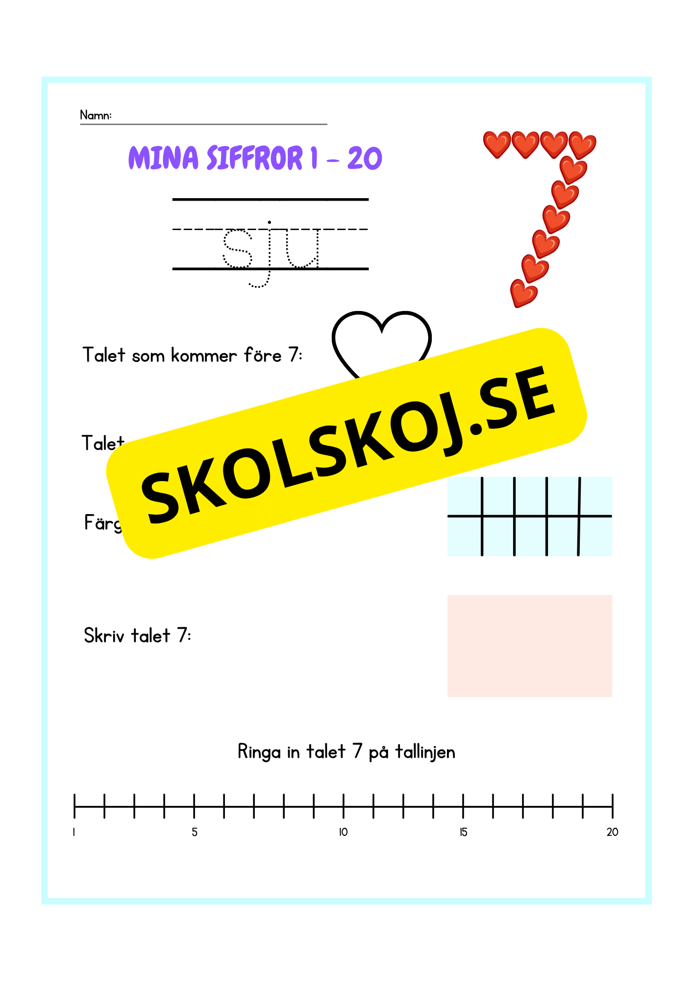Mina siffror 1 - 20