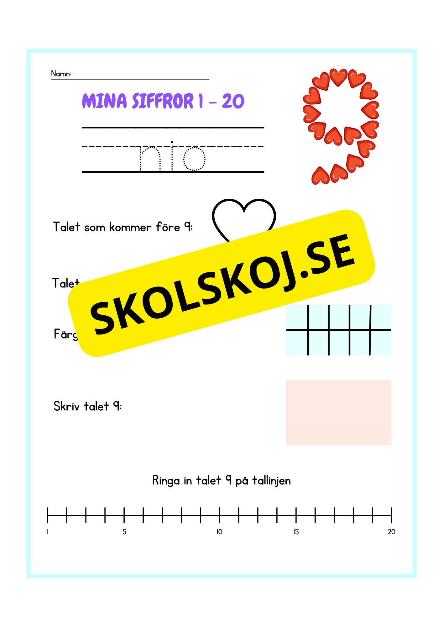 Mina siffror 1 - 20