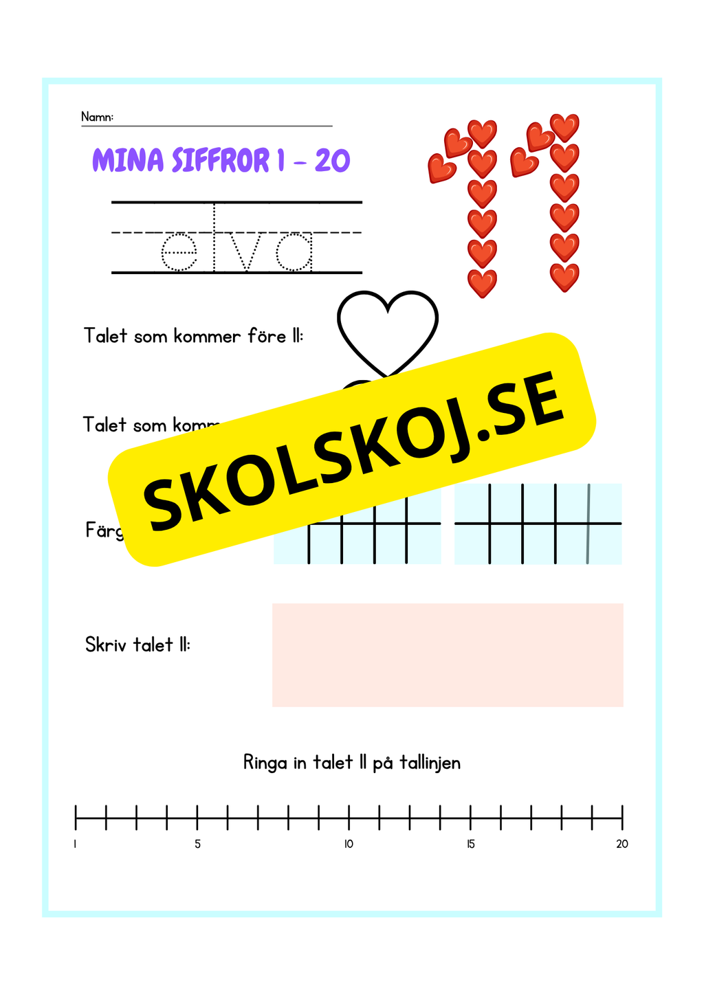 Mina siffror 1 - 20