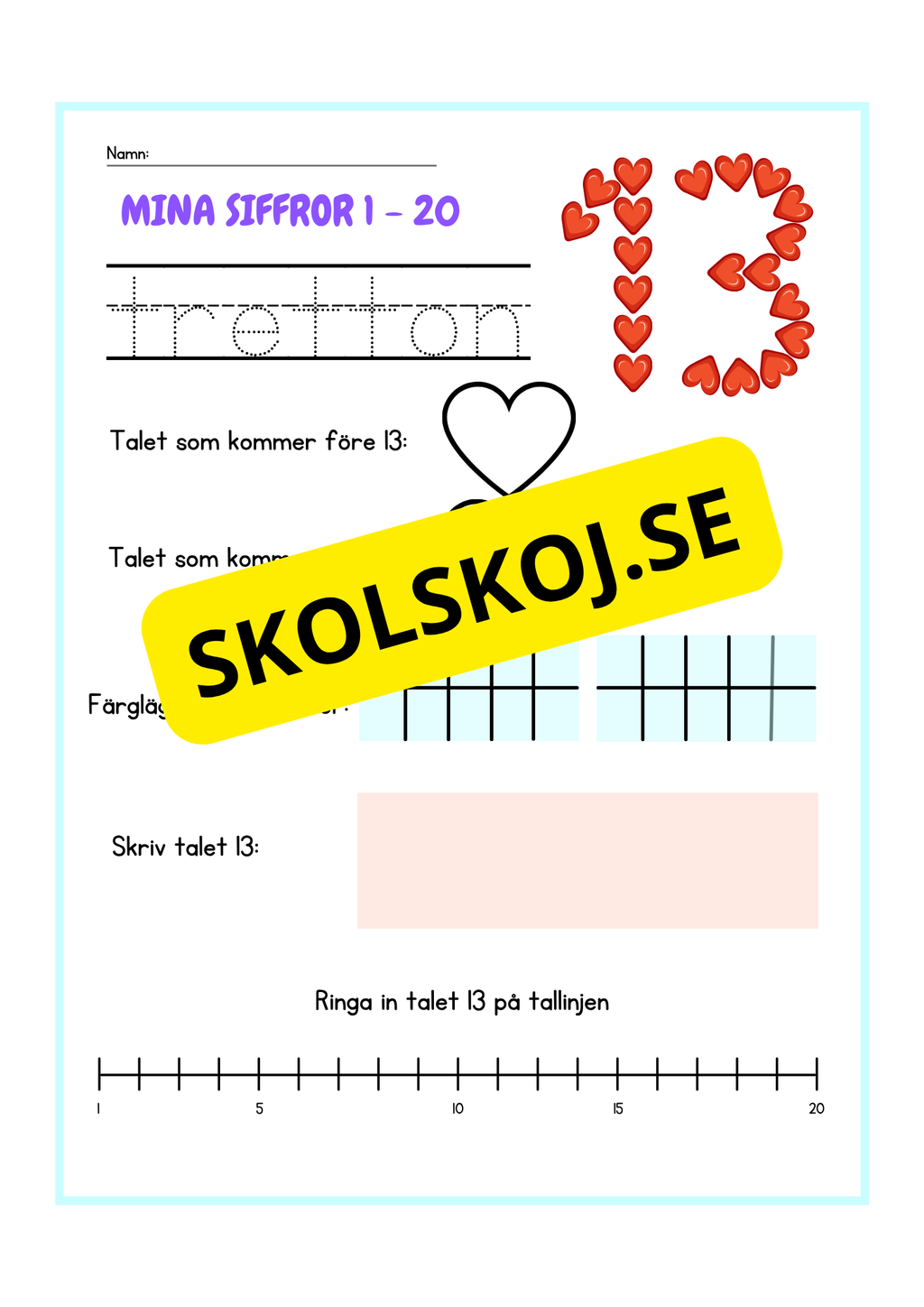 Mina siffror 1 - 20
