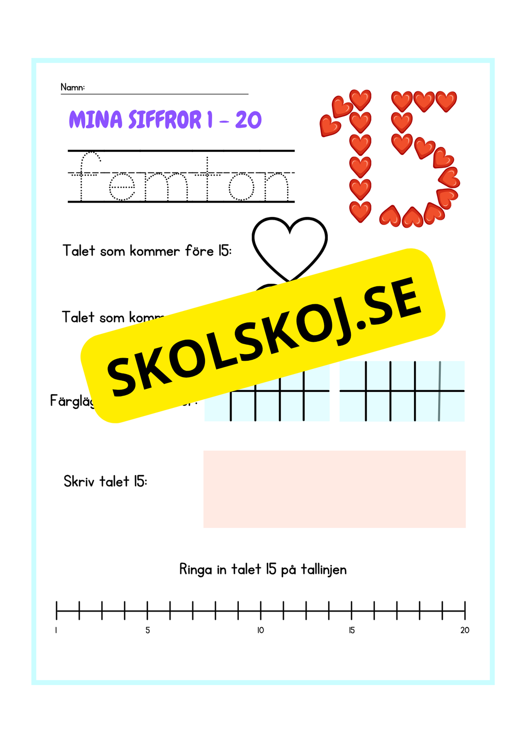 Mina siffror 1 - 20