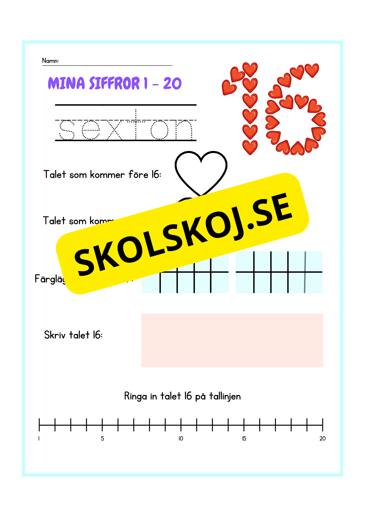 Mina siffror 1 - 20