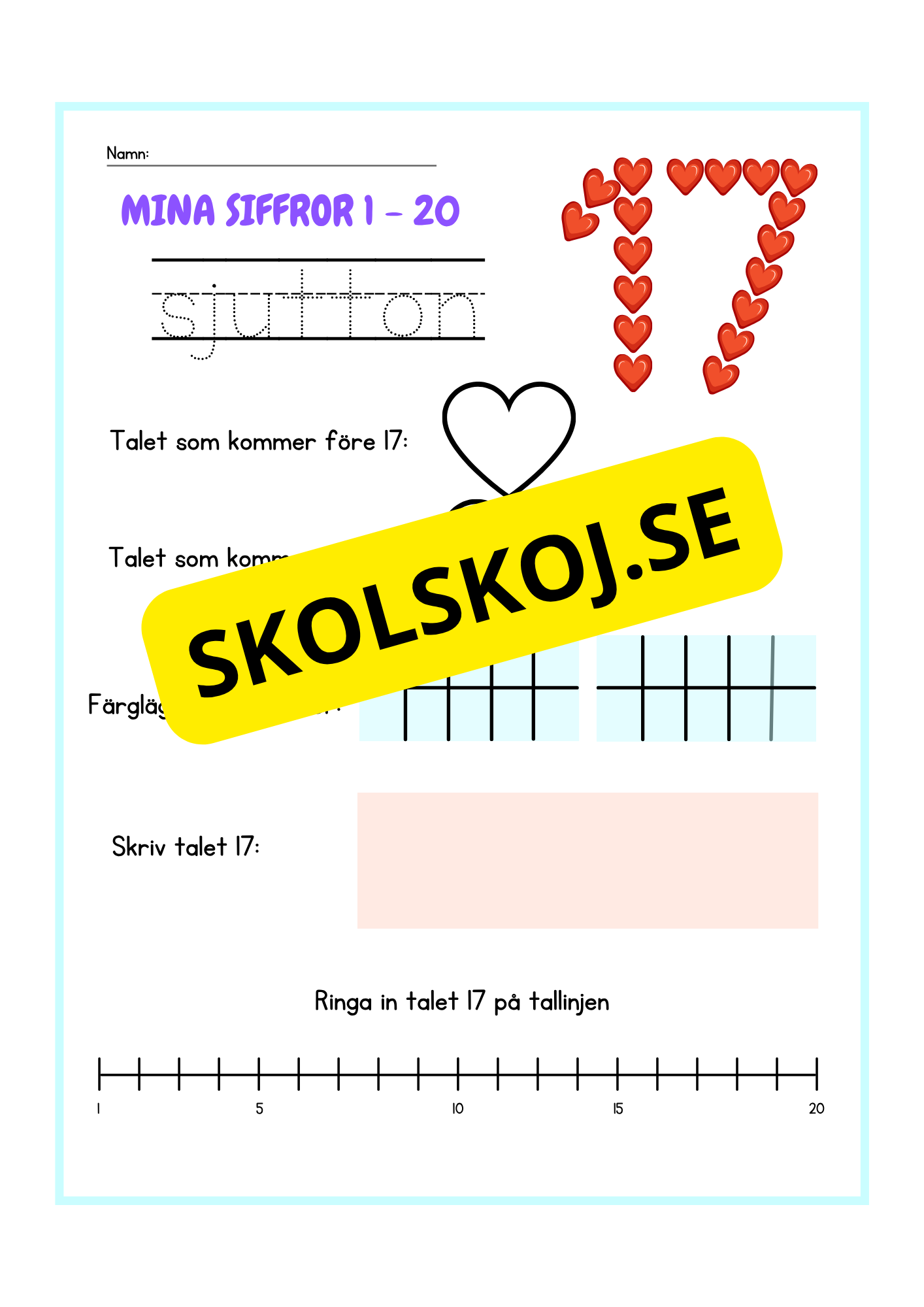 Mina siffror 1 - 20