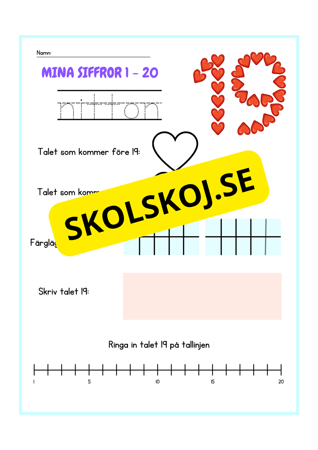 Mina siffror 1 - 20