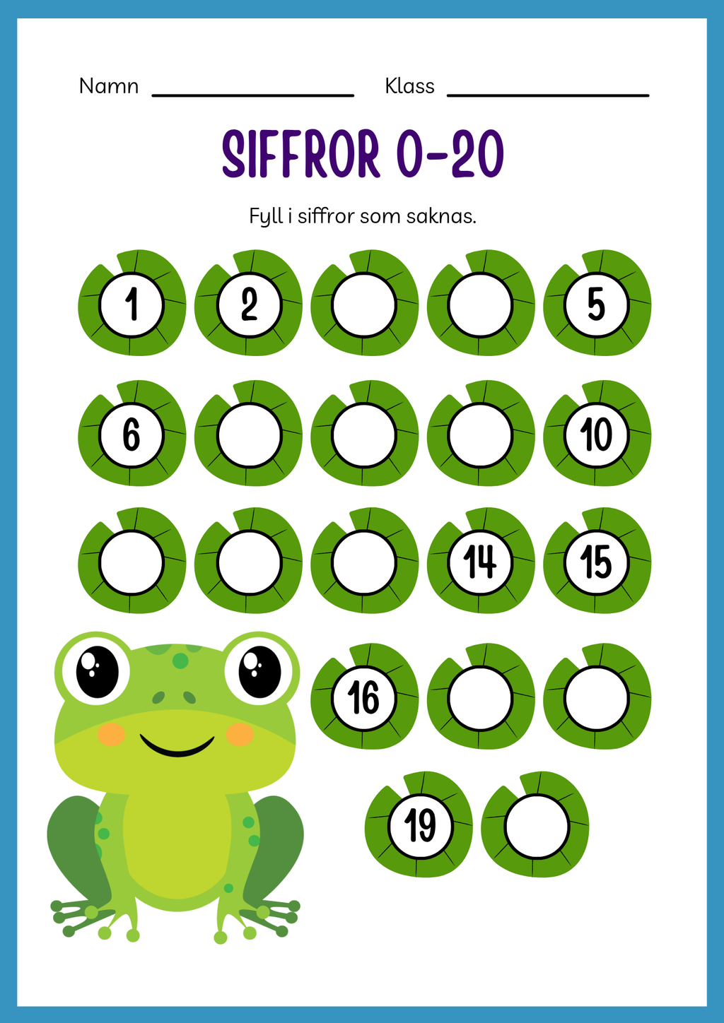 Min sifferbok 1 - 20 - 44 sidor