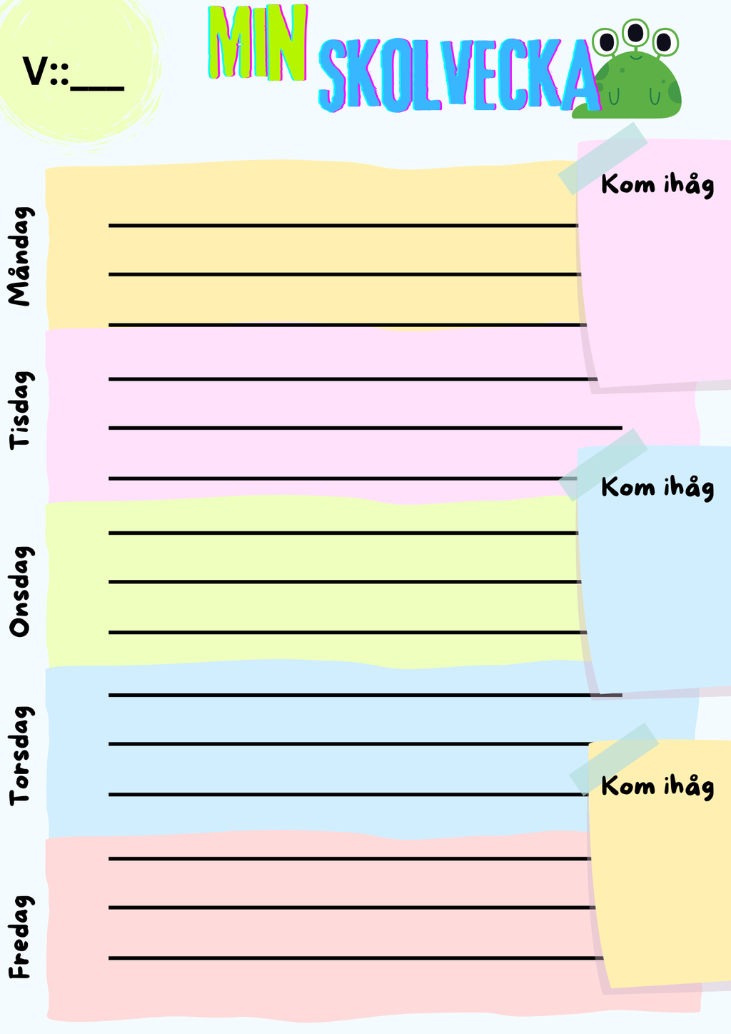 Min skolvecka