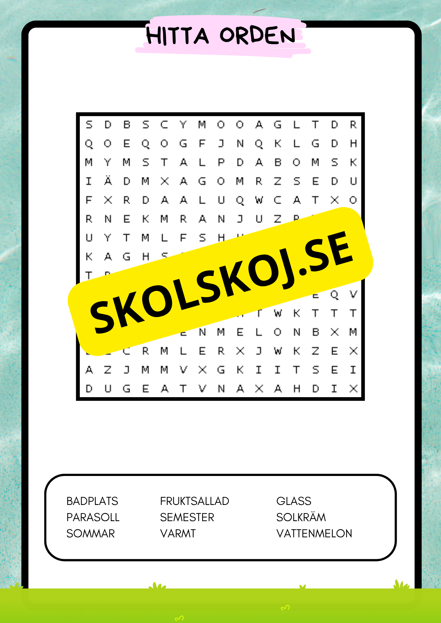 Min sommarbok - Häfte (31 s)