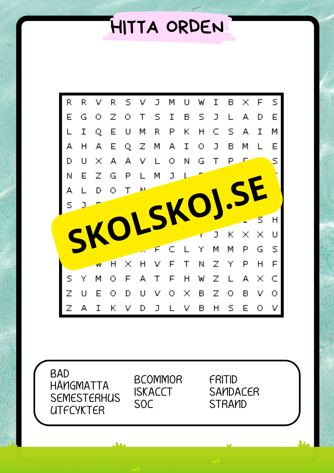 Min sommarbok - Häfte (31 s)