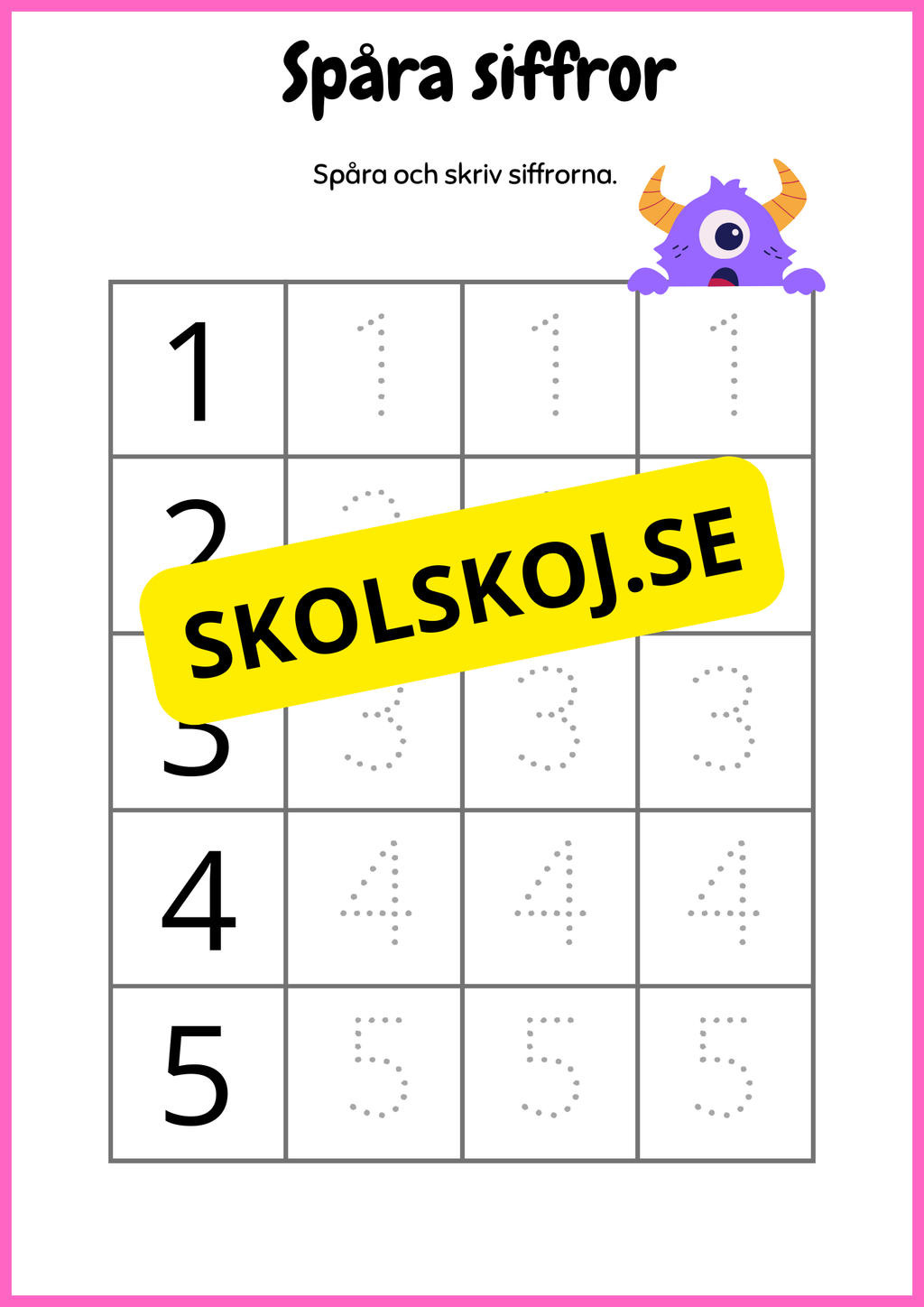 Mitt arbetshäfte - Förskola - Årskurs 1