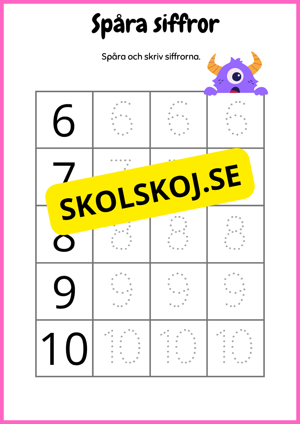 Mitt arbetshäfte - Förskola - Årskurs 1