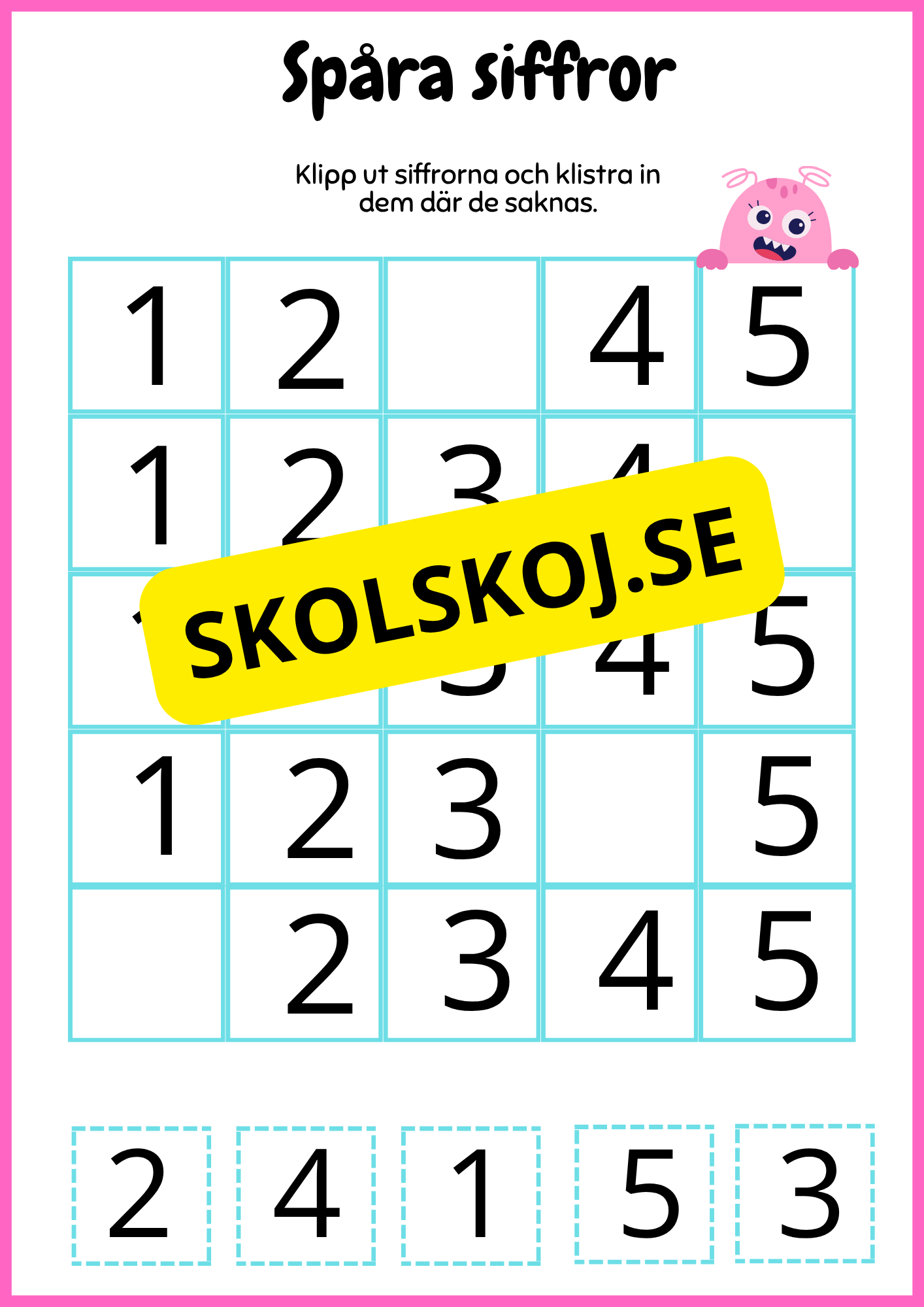 Mitt arbetshäfte - Förskola - Årskurs 1