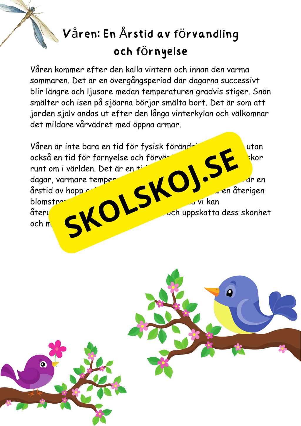 Mitt faktahäfte om våren