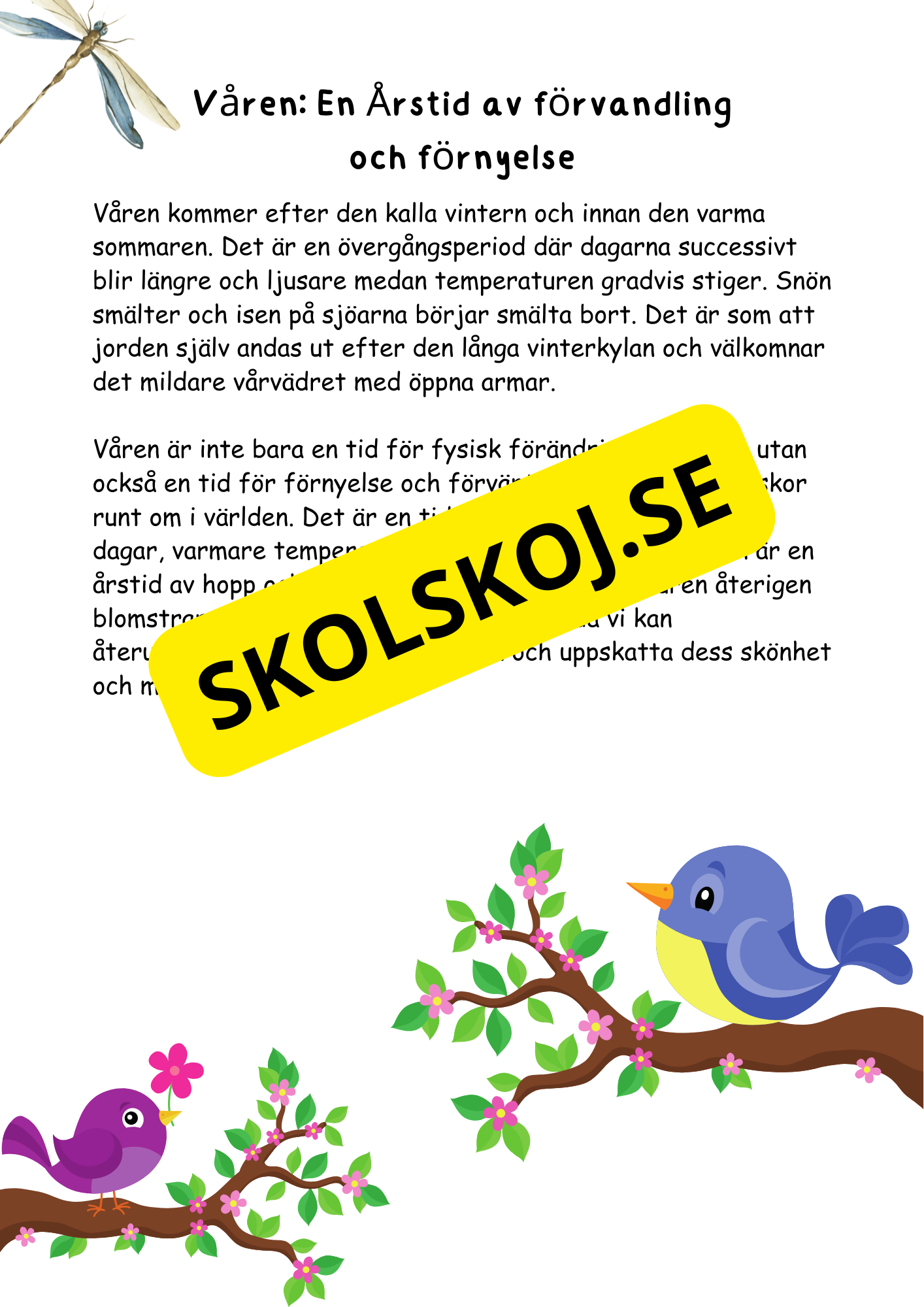 Mitt faktahäfte om våren