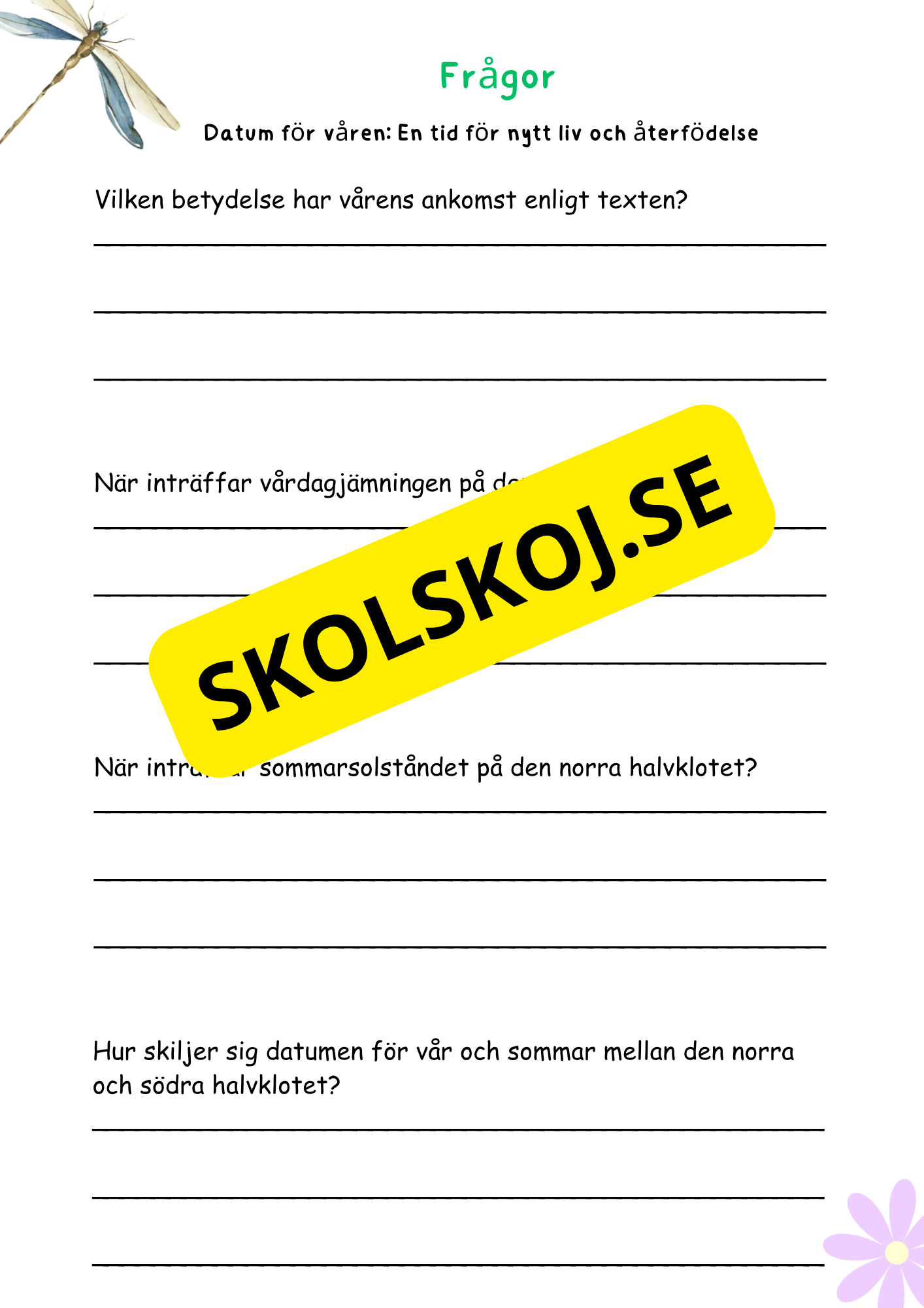 Mitt faktahäfte om våren