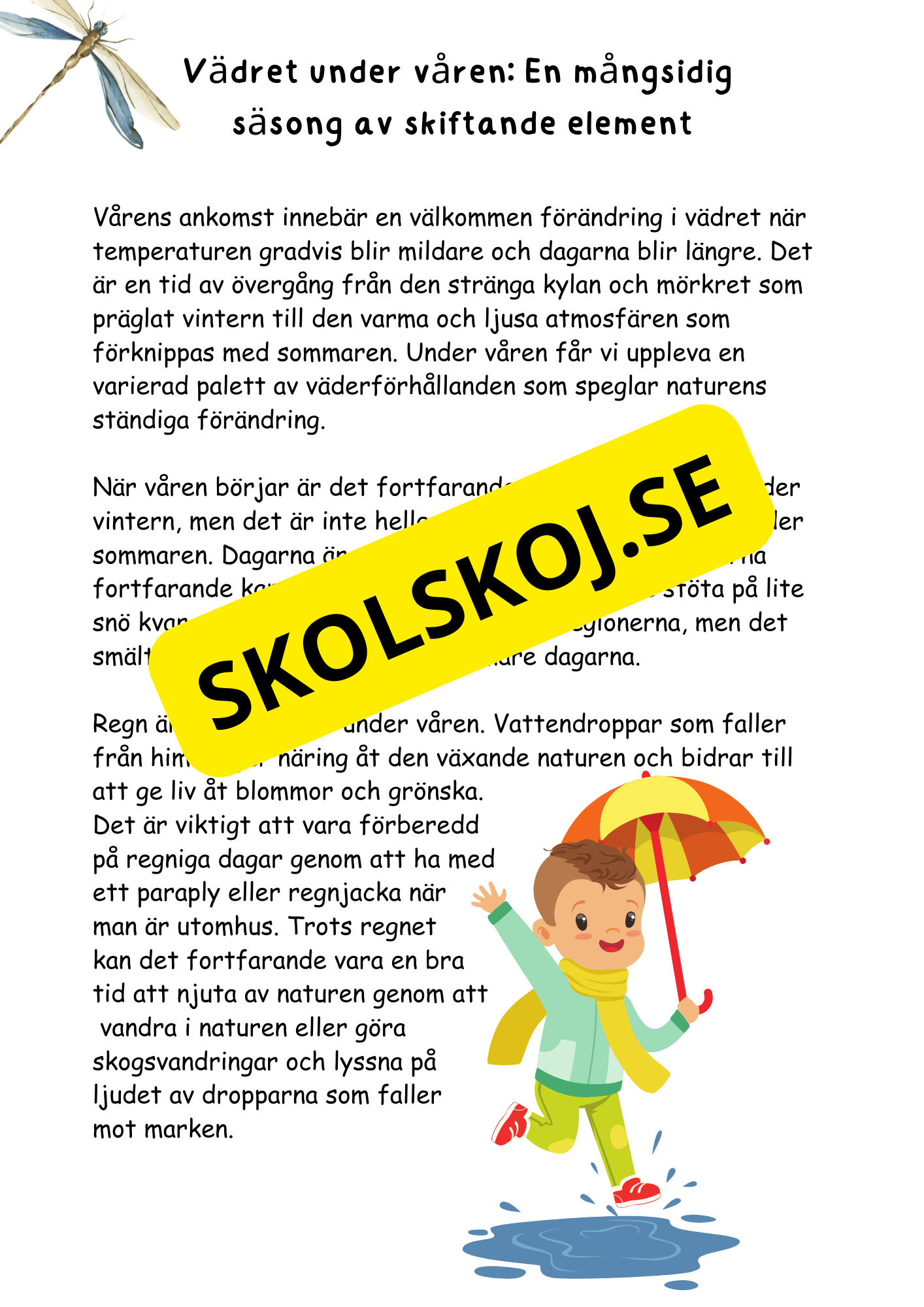 Mitt faktahäfte om våren