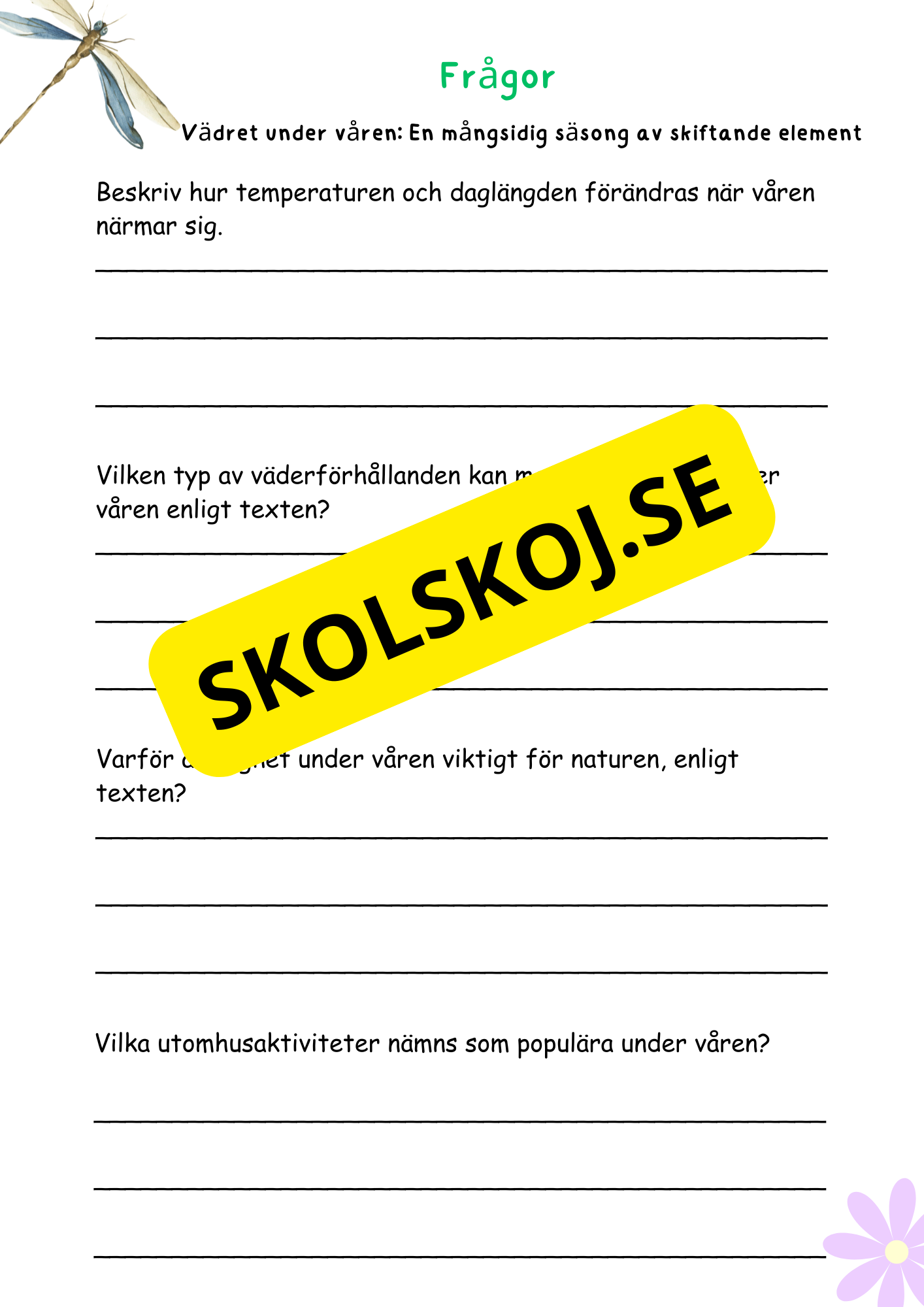 Mitt faktahäfte om våren