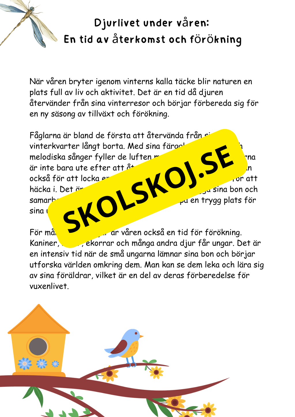 Mitt faktahäfte om våren