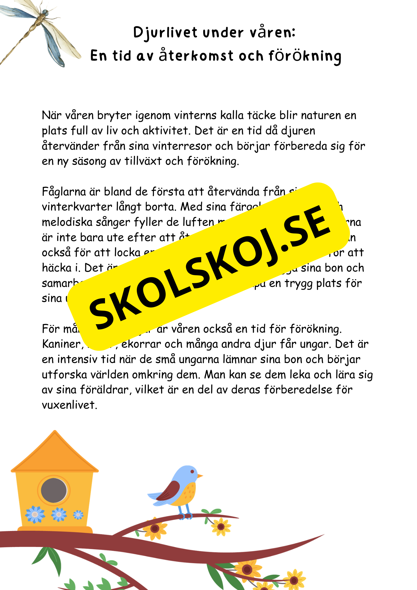 Mitt faktahäfte om våren