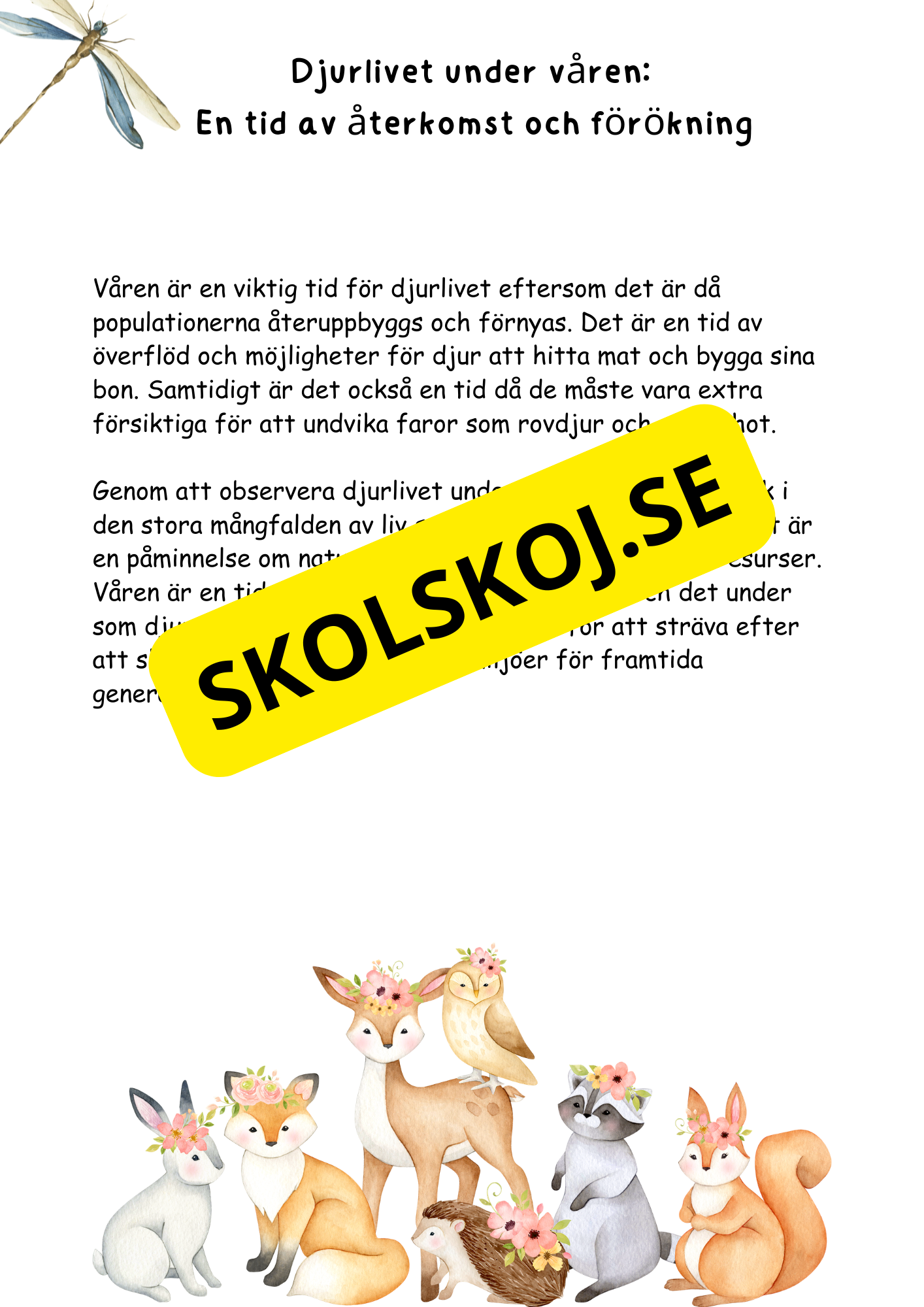 Mitt faktahäfte om våren