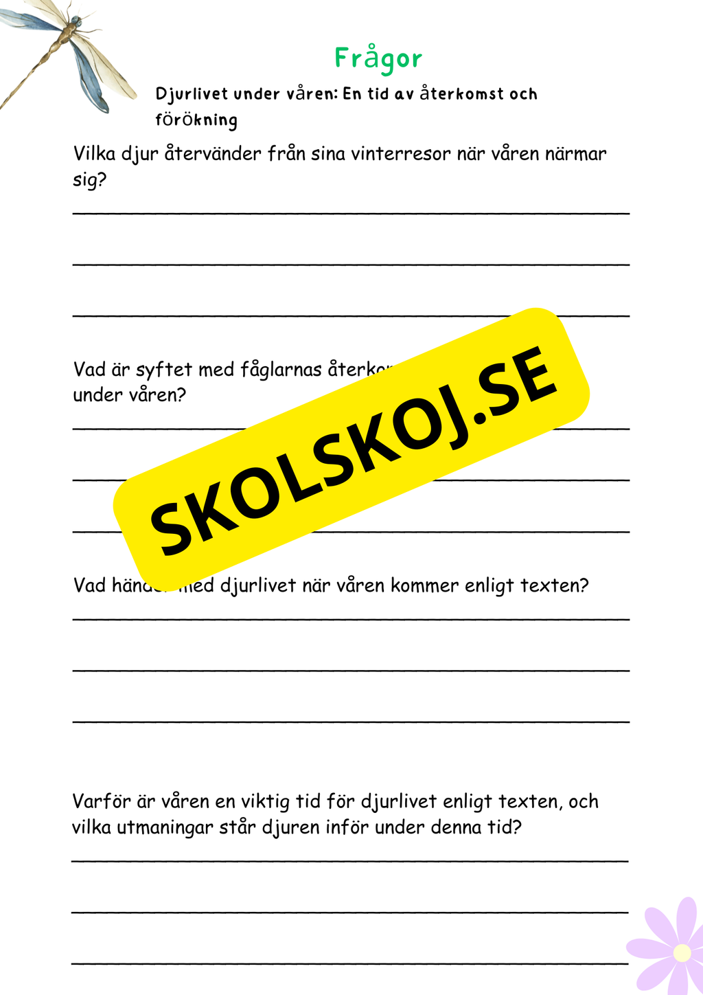 Mitt faktahäfte om våren