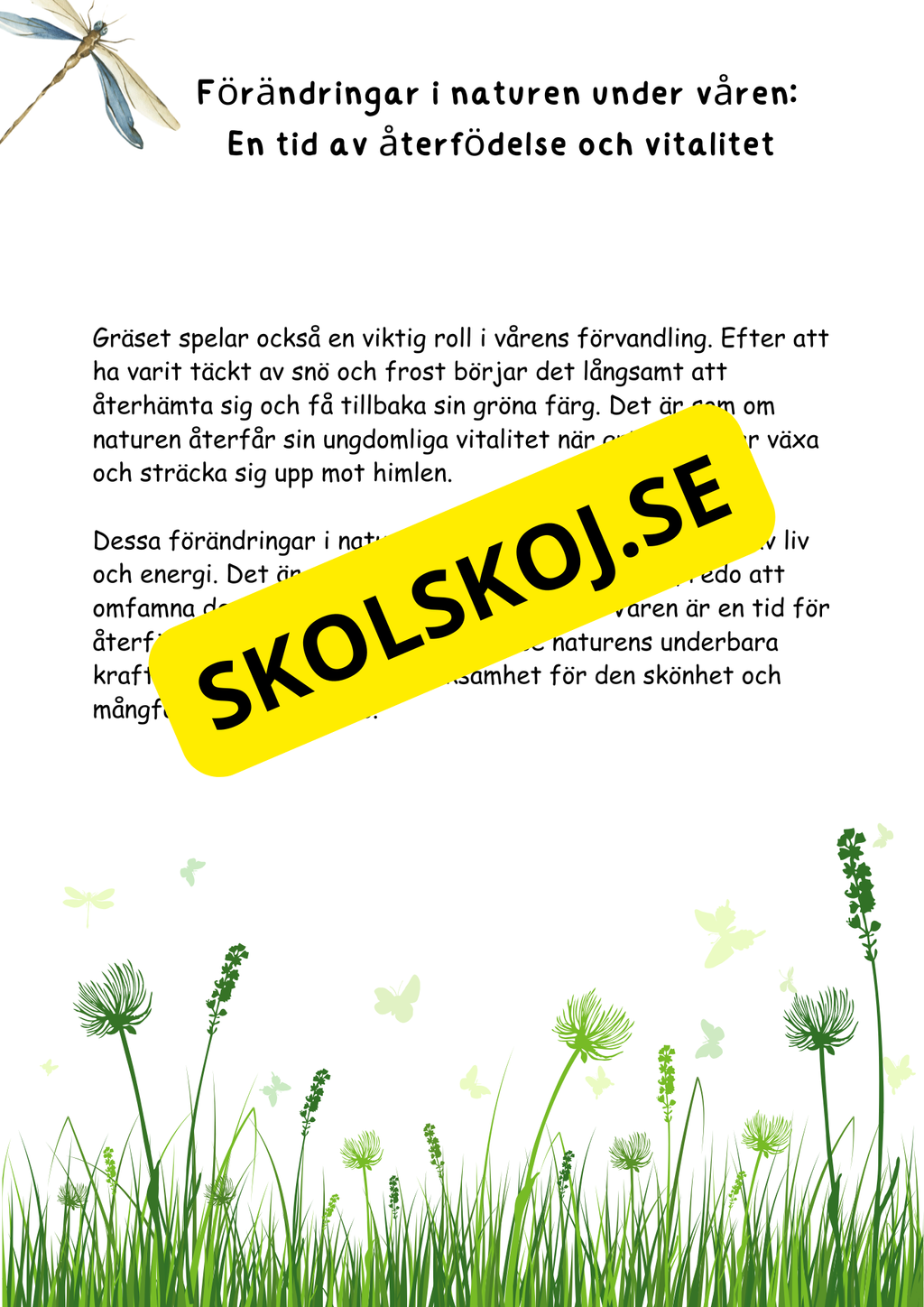 Mitt faktahäfte om våren