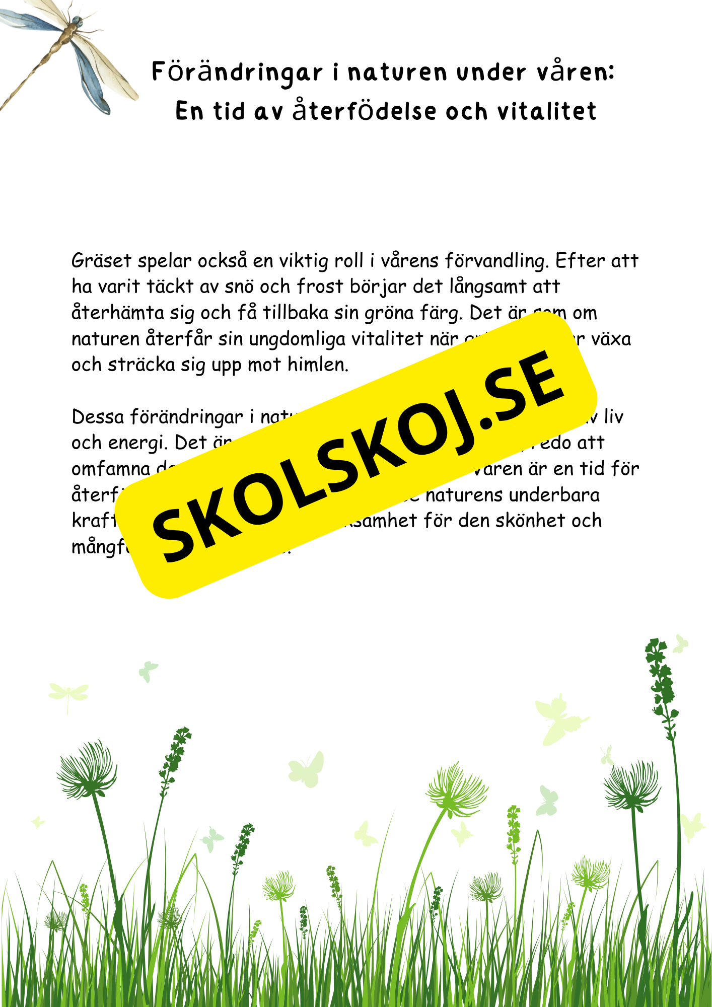 Mitt faktahäfte om våren