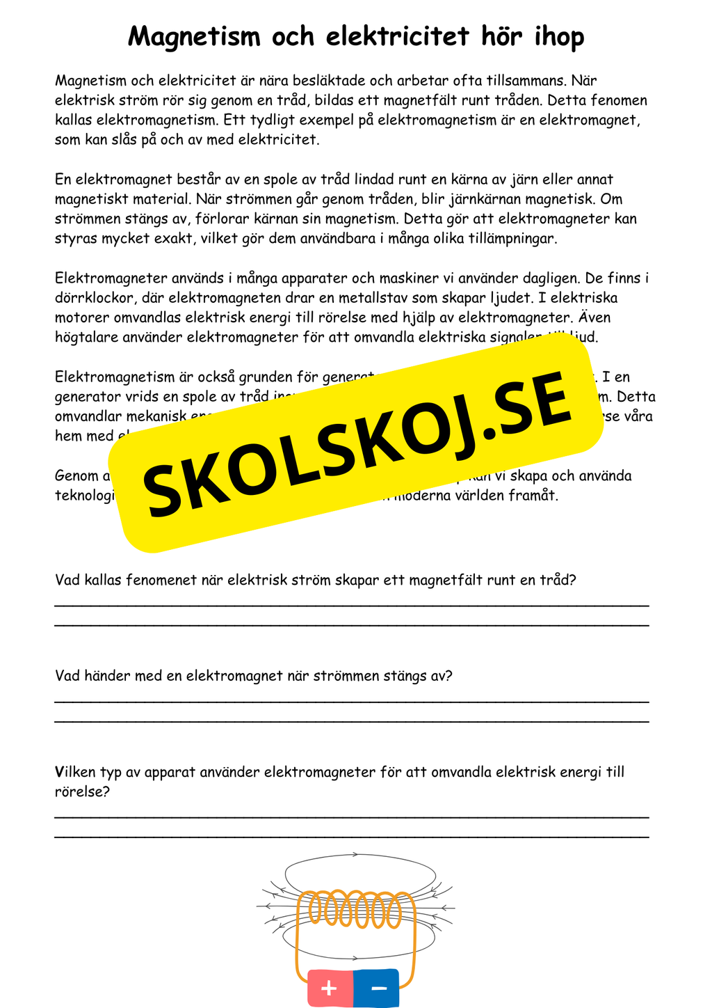 Mitt häfte om magnetism