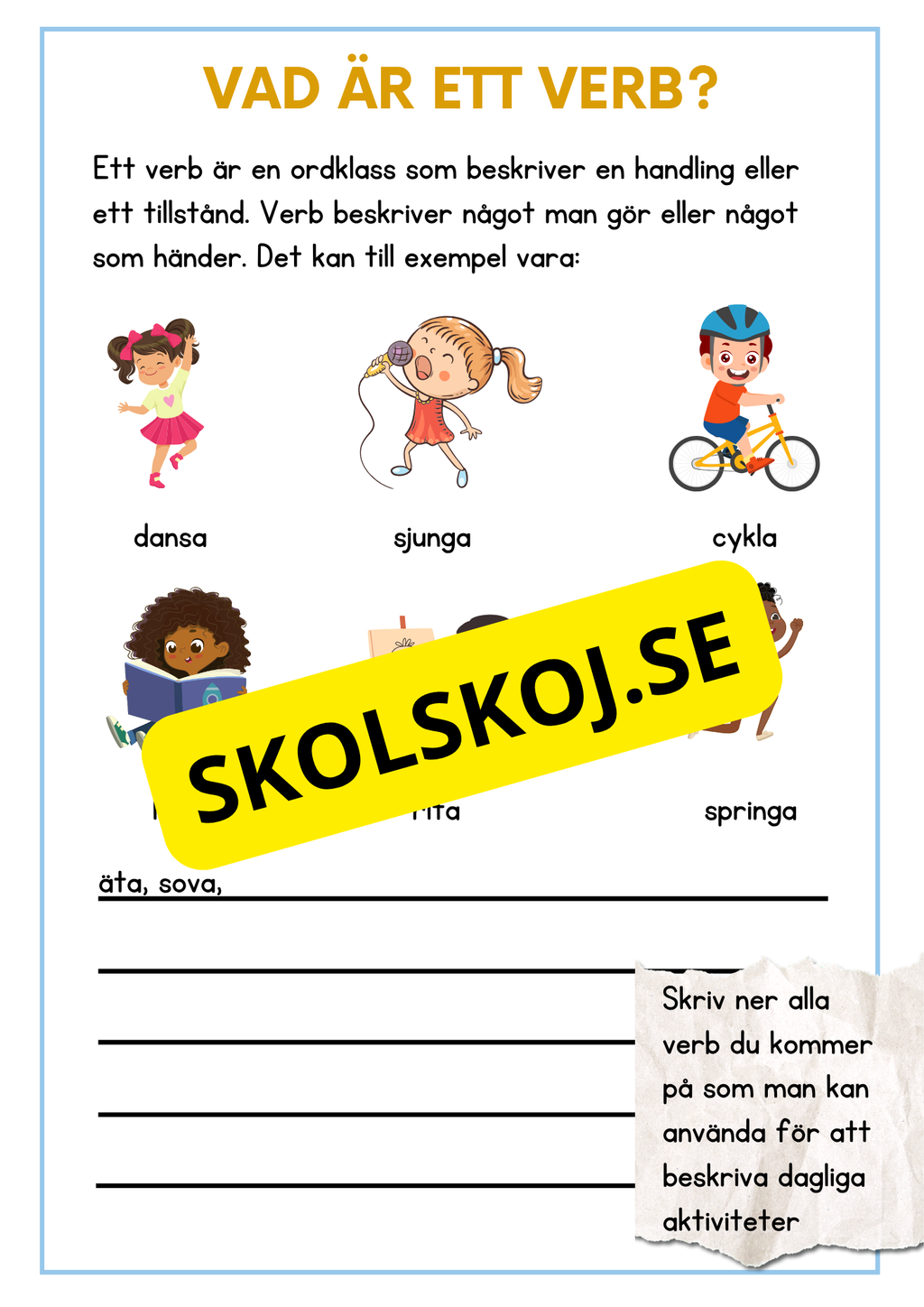 Mitt häfte om verb