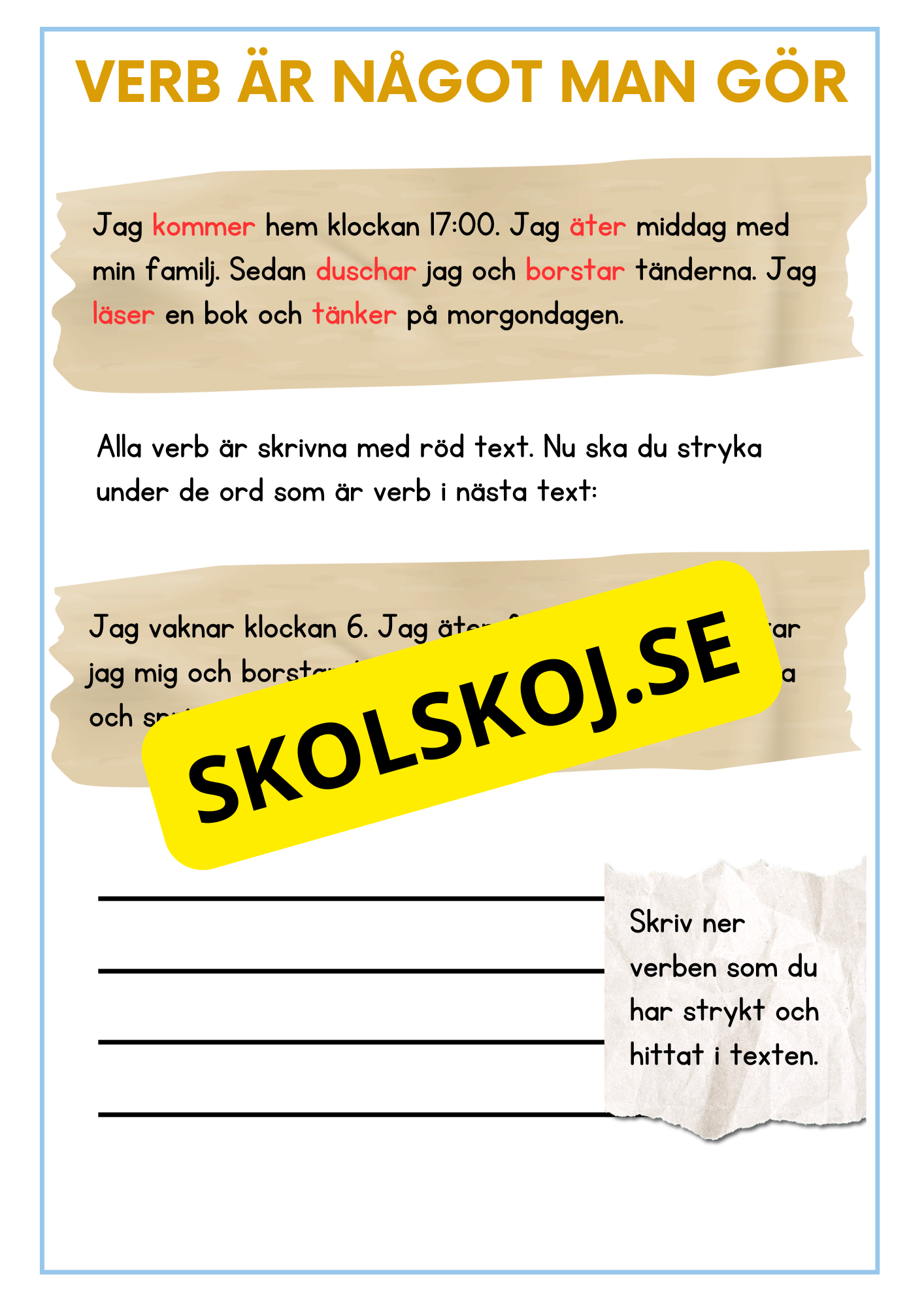 Mitt häfte om verb