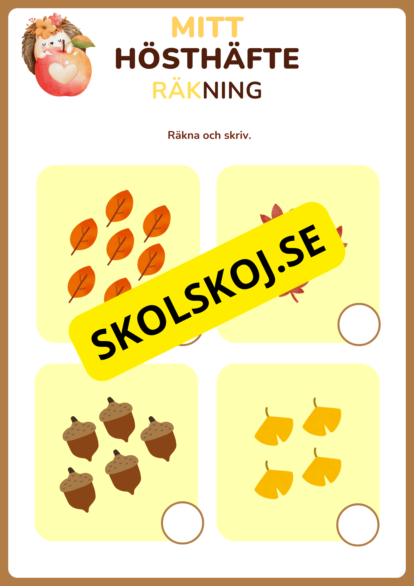 Mitt hösthäfte (17 sidor)
