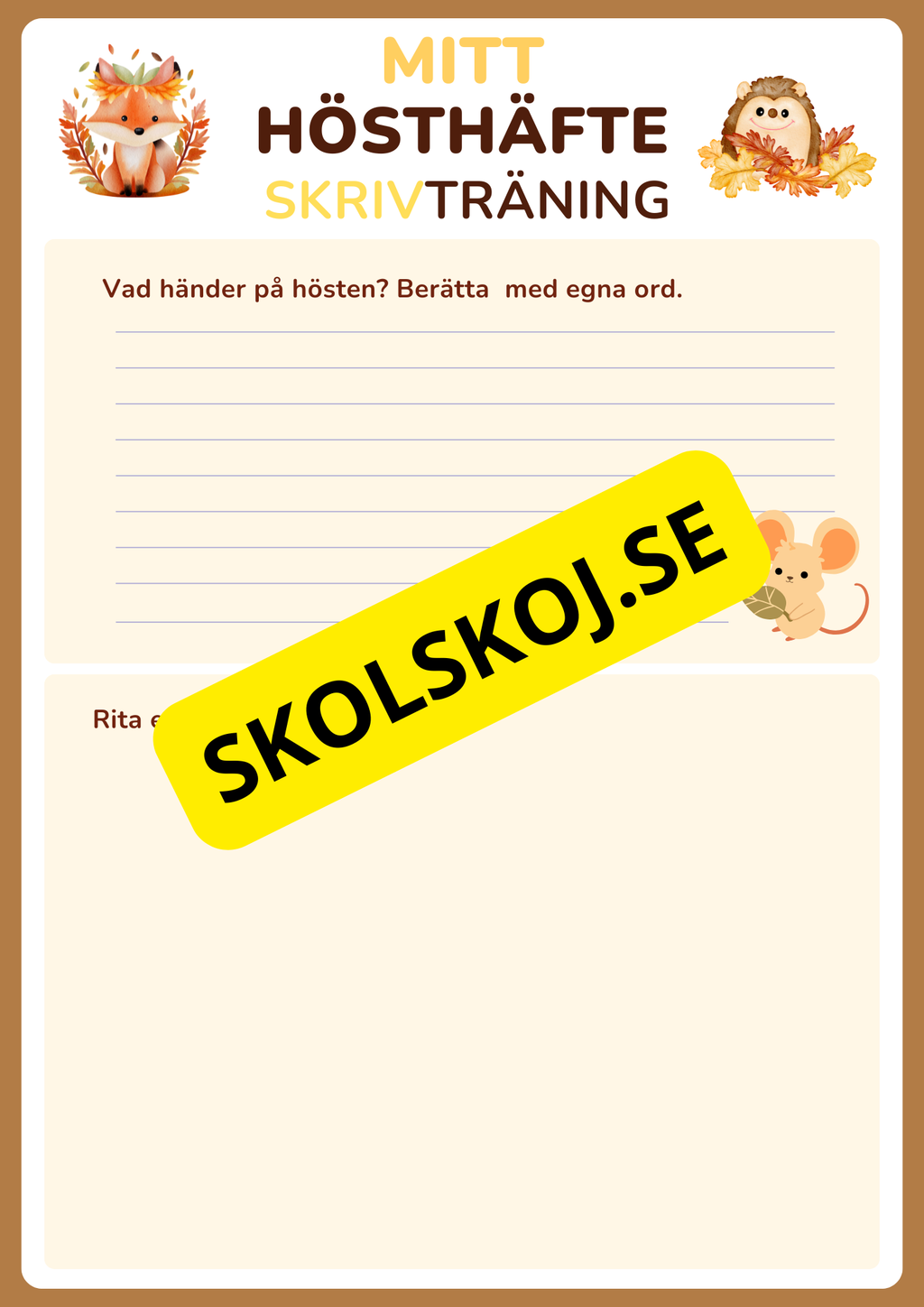 Mitt hösthäfte (17 sidor)