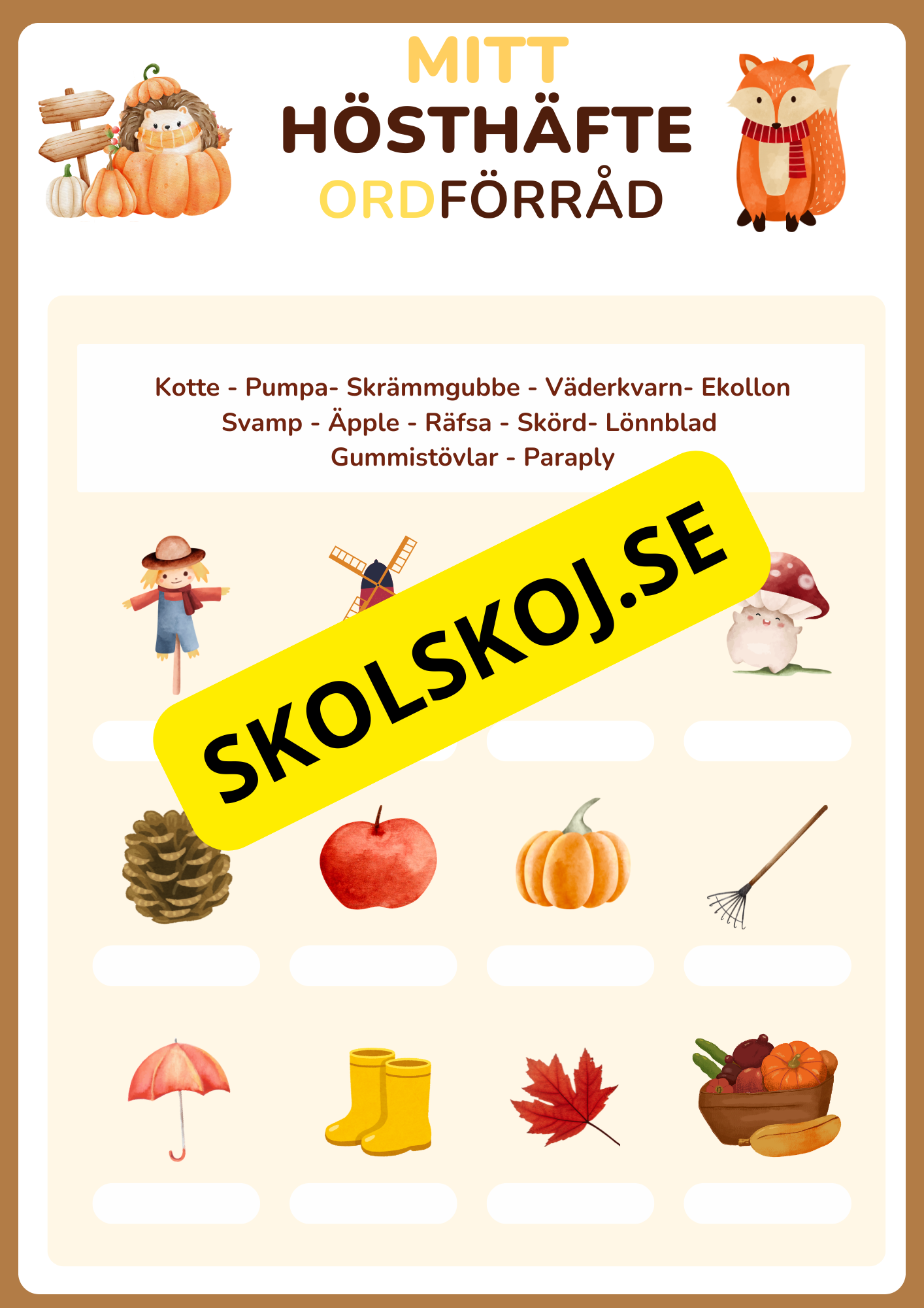 Mitt hösthäfte (17 sidor)