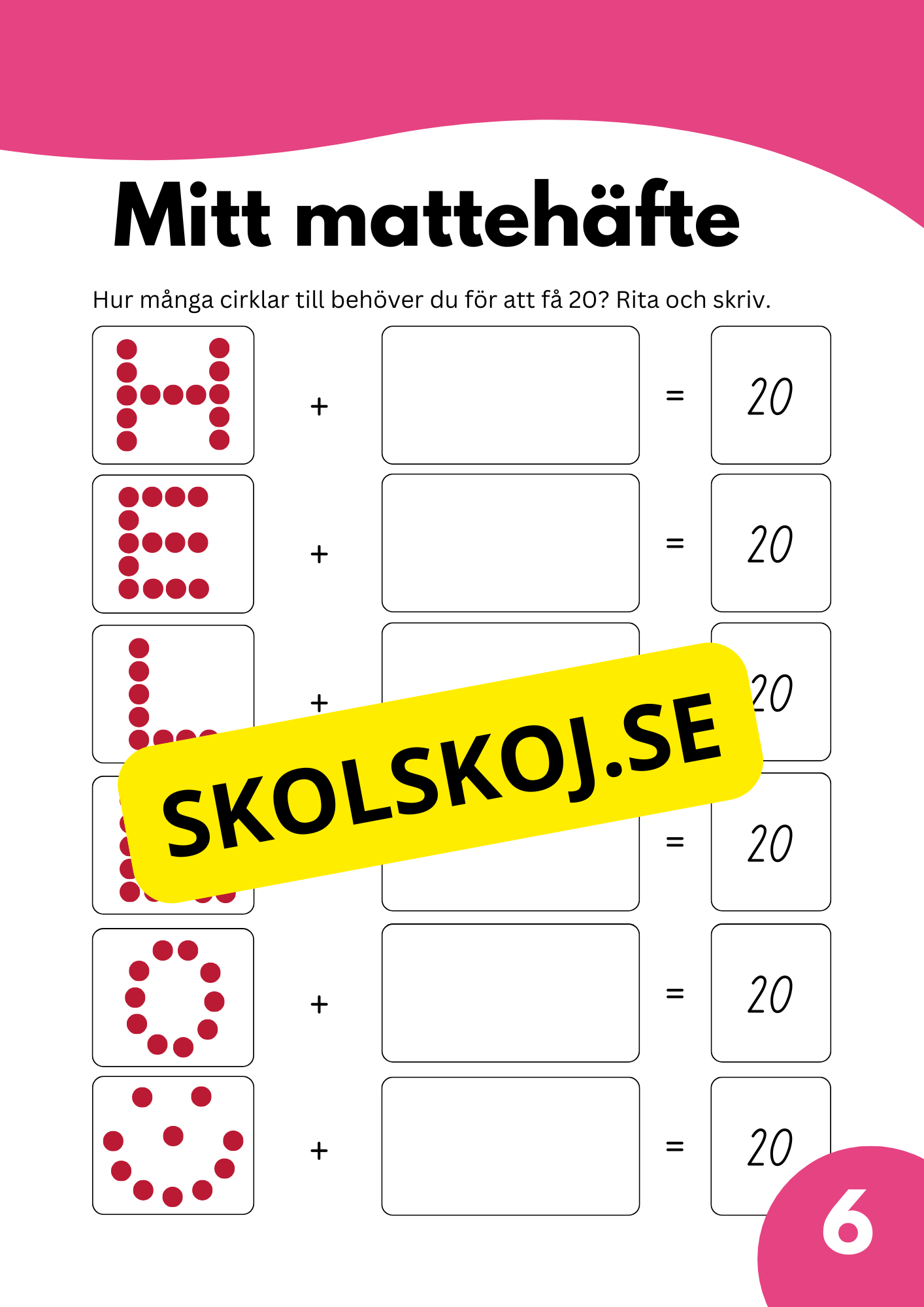 Mitt mattehäfte - Skolstart
