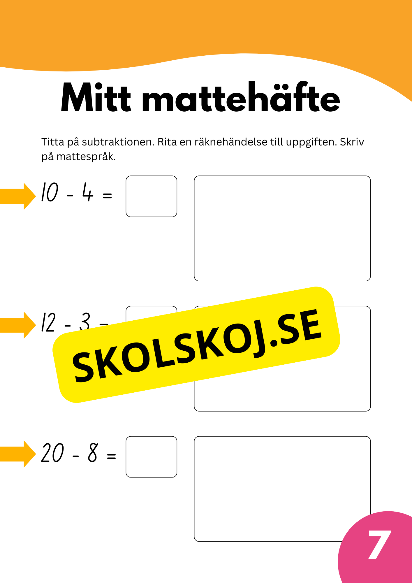 Mitt mattehäfte - Skolstart