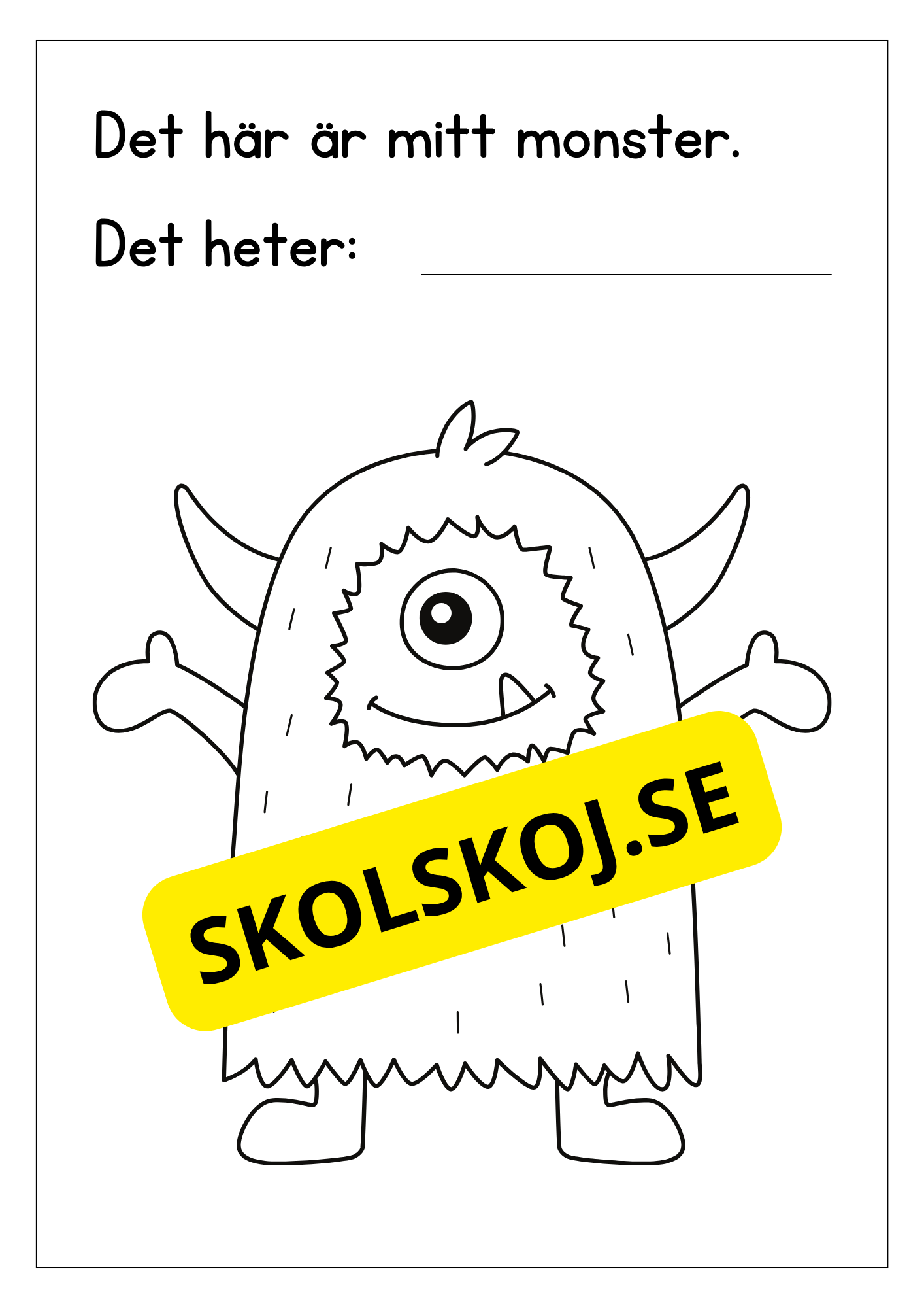 Mitt monster - Målarbok