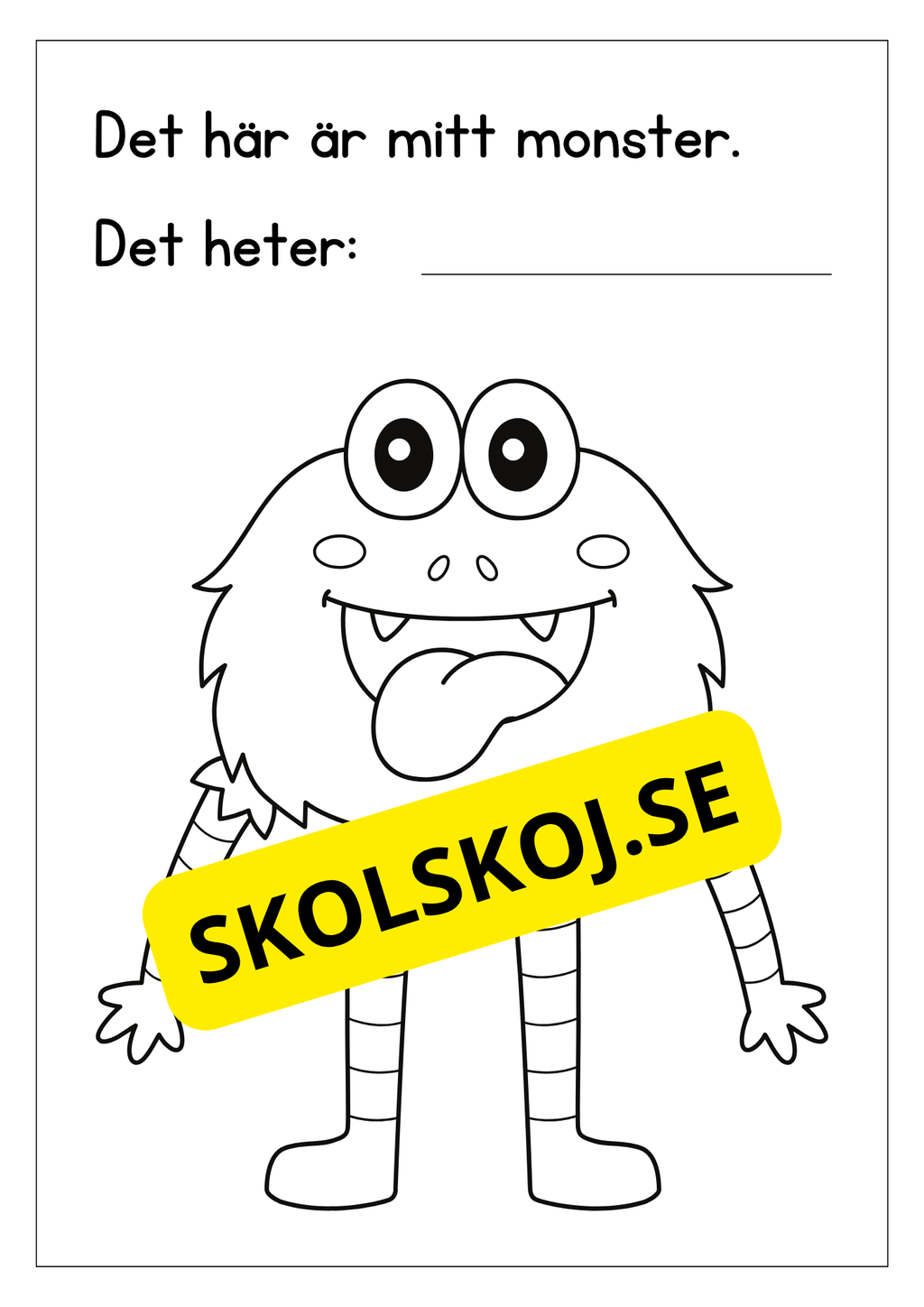 Mitt monster - Målarbok
