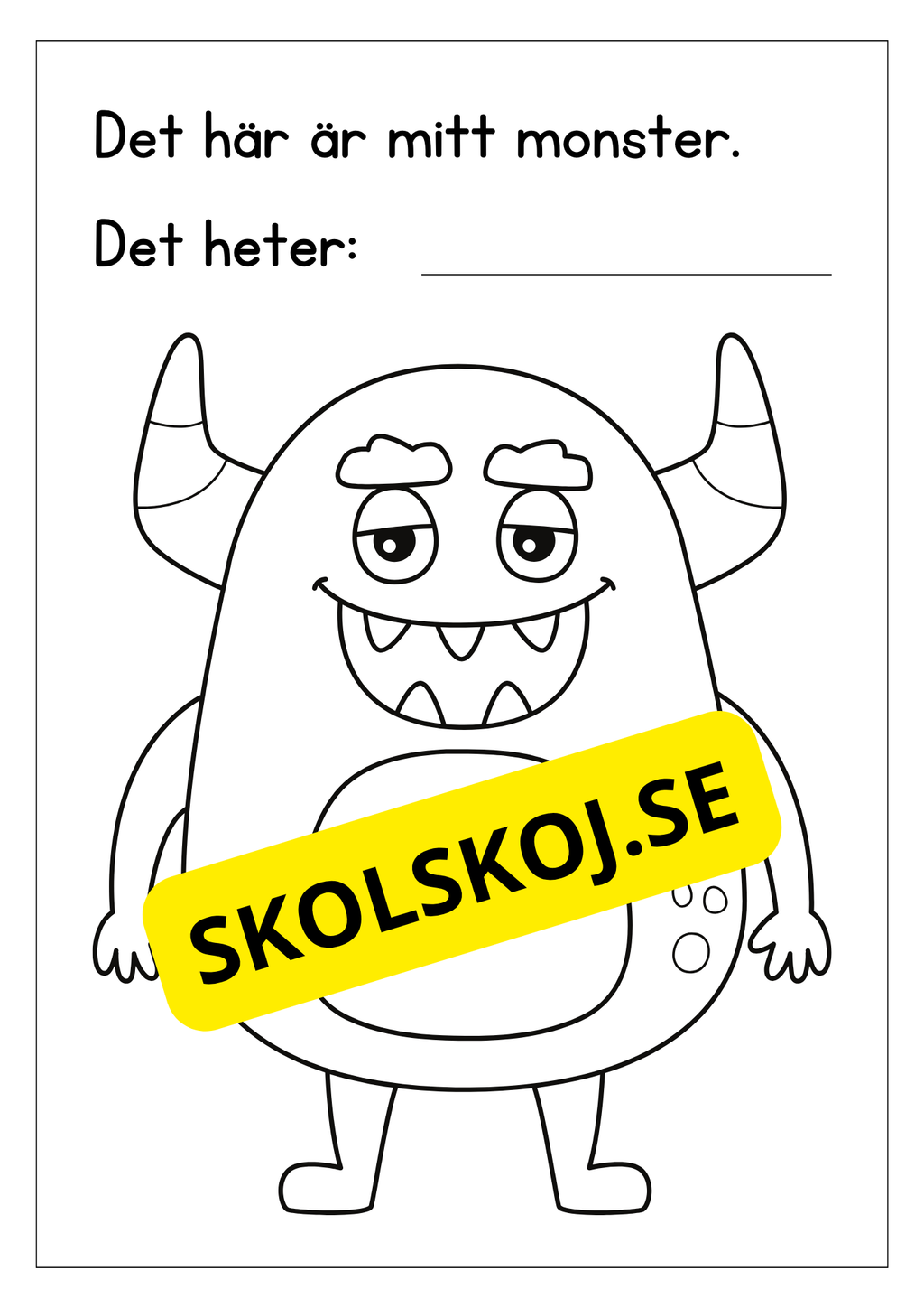 Mitt monster - Målarbok