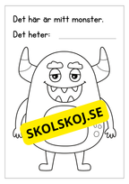 Mitt monster - Målarbok
