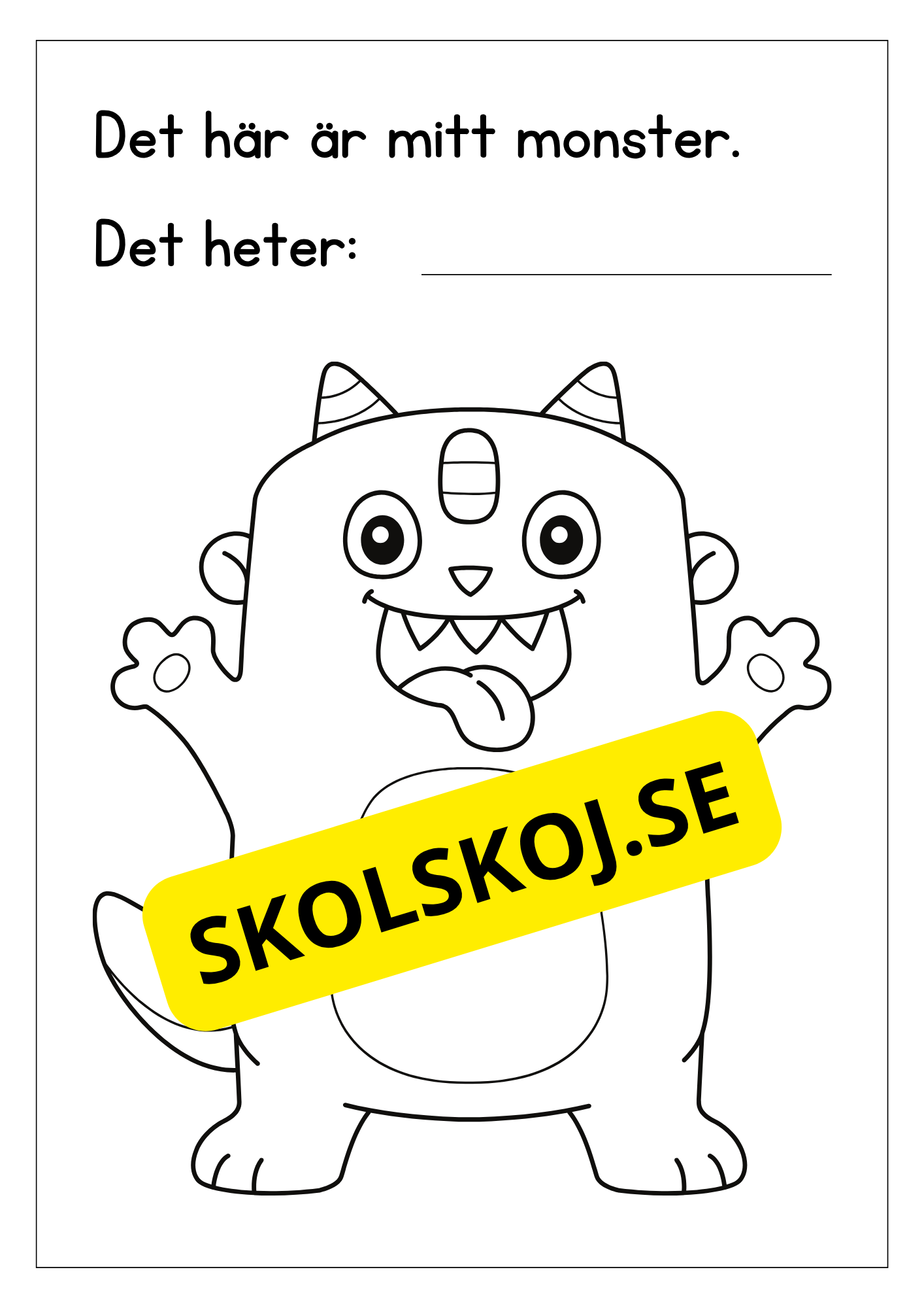 Mitt monster - Målarbok