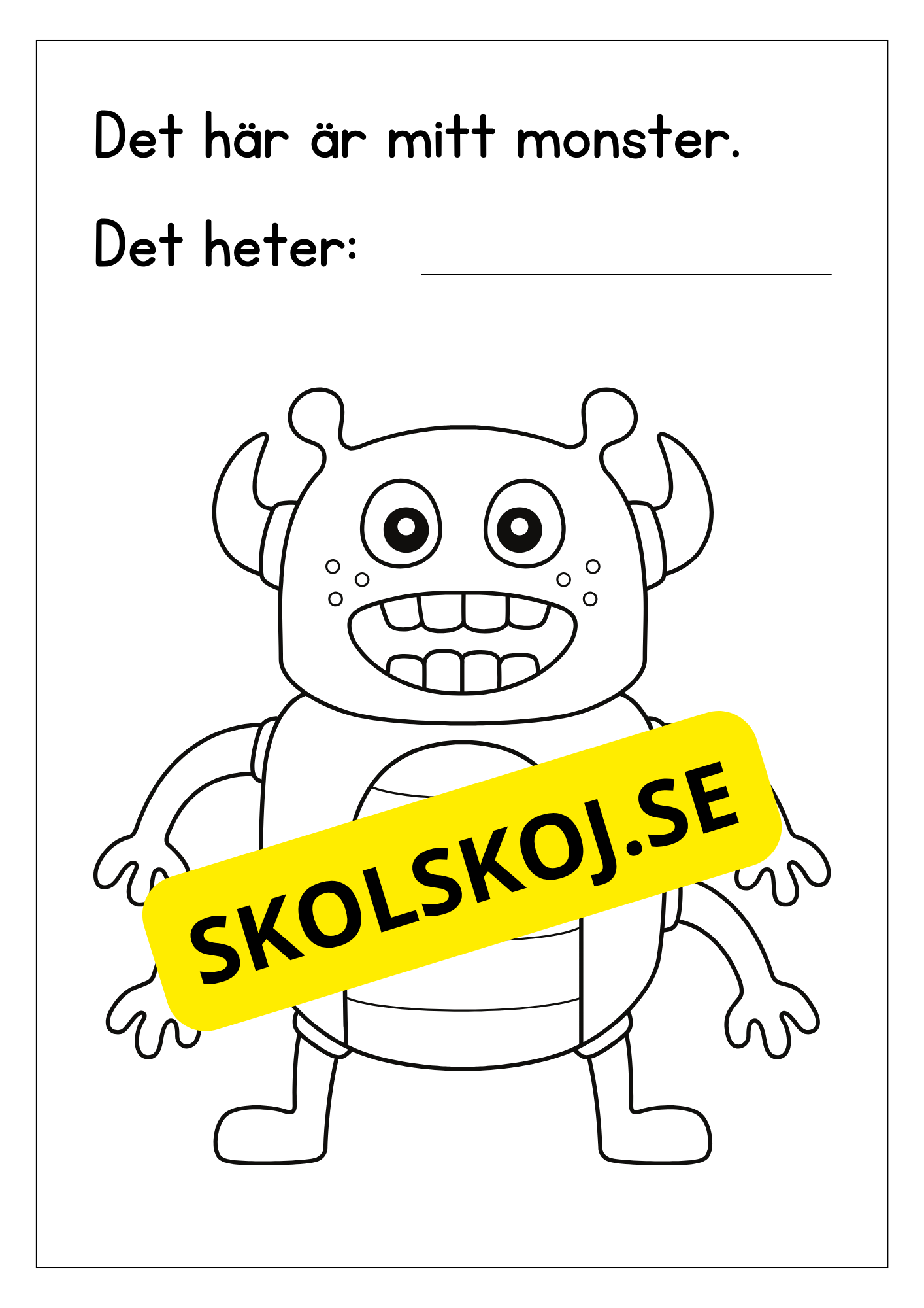 Mitt monster - Målarbok