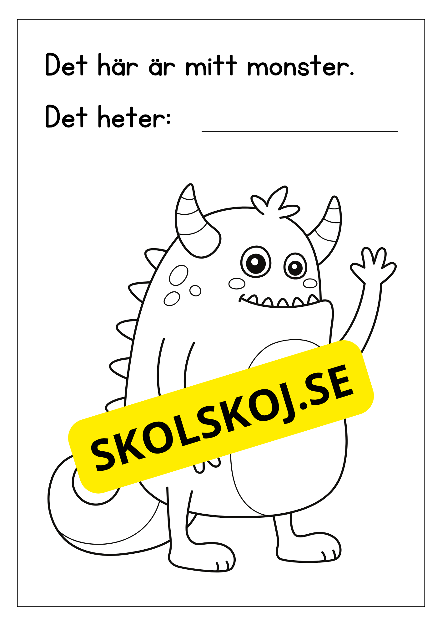 Mitt monster - Målarbok