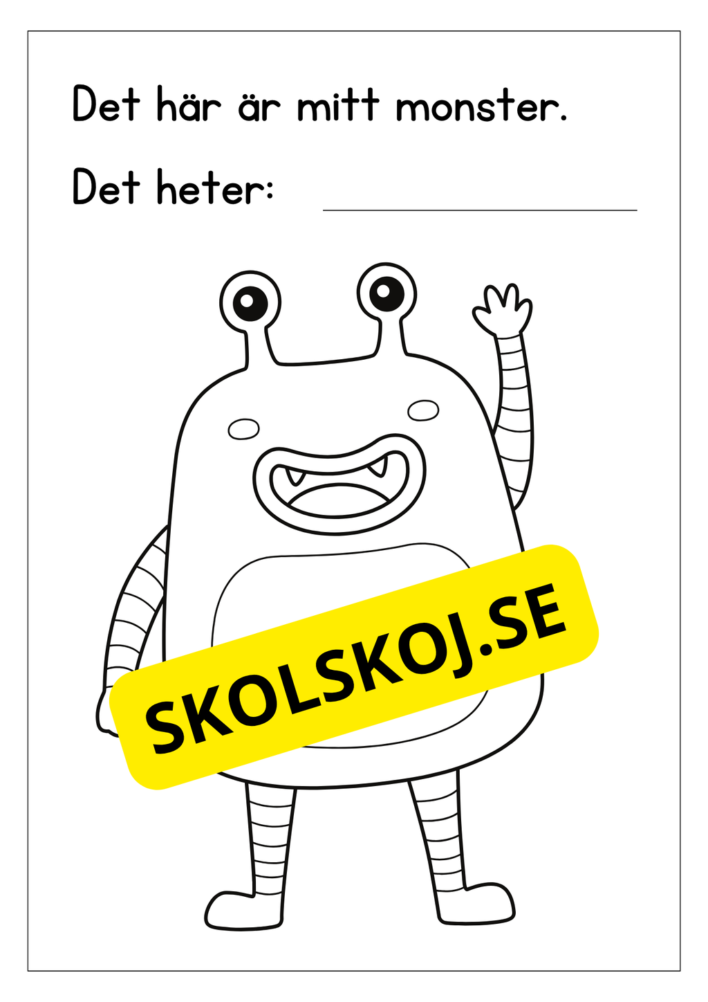 Mitt monster - Målarbok