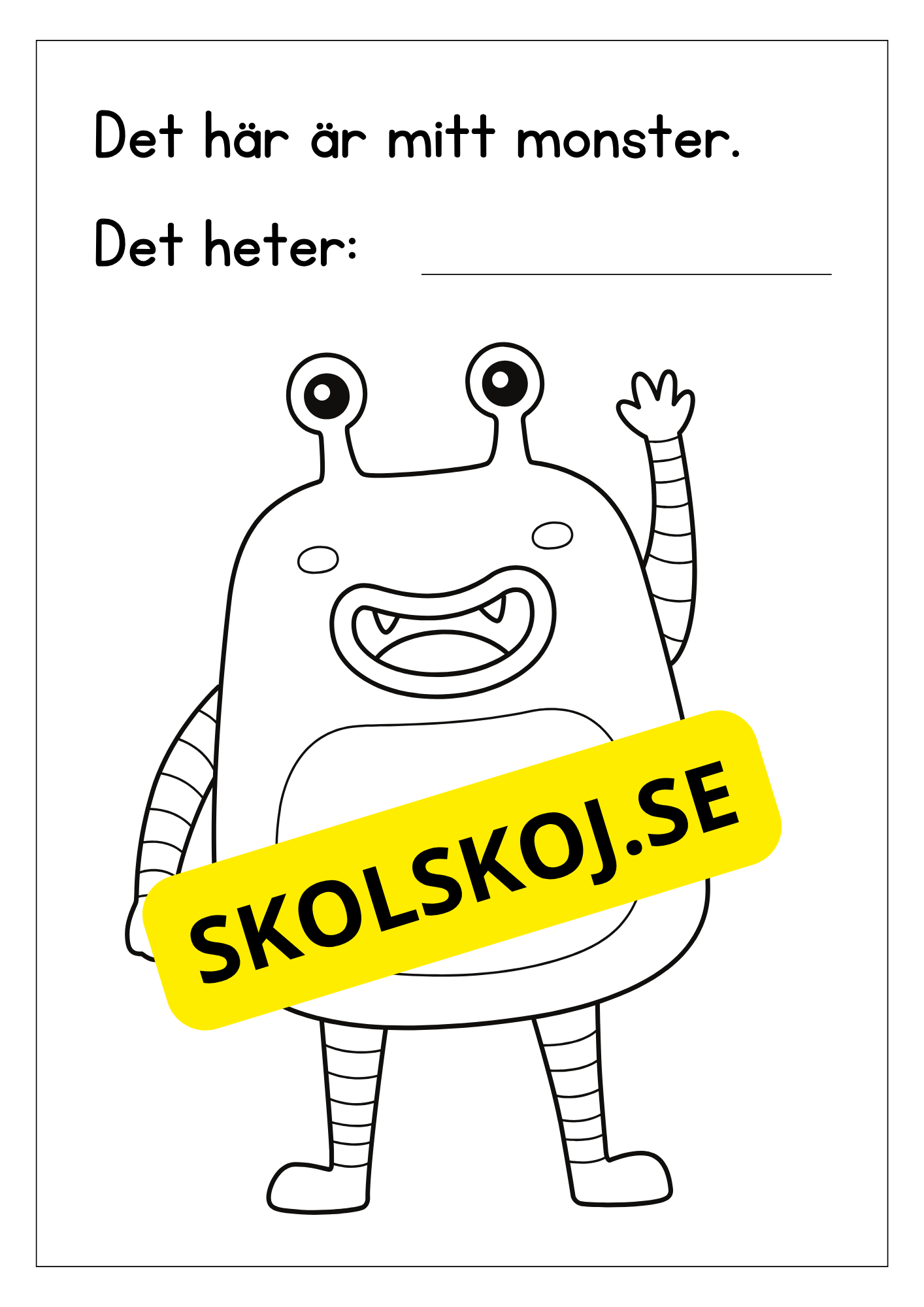 Mitt monster - Målarbok
