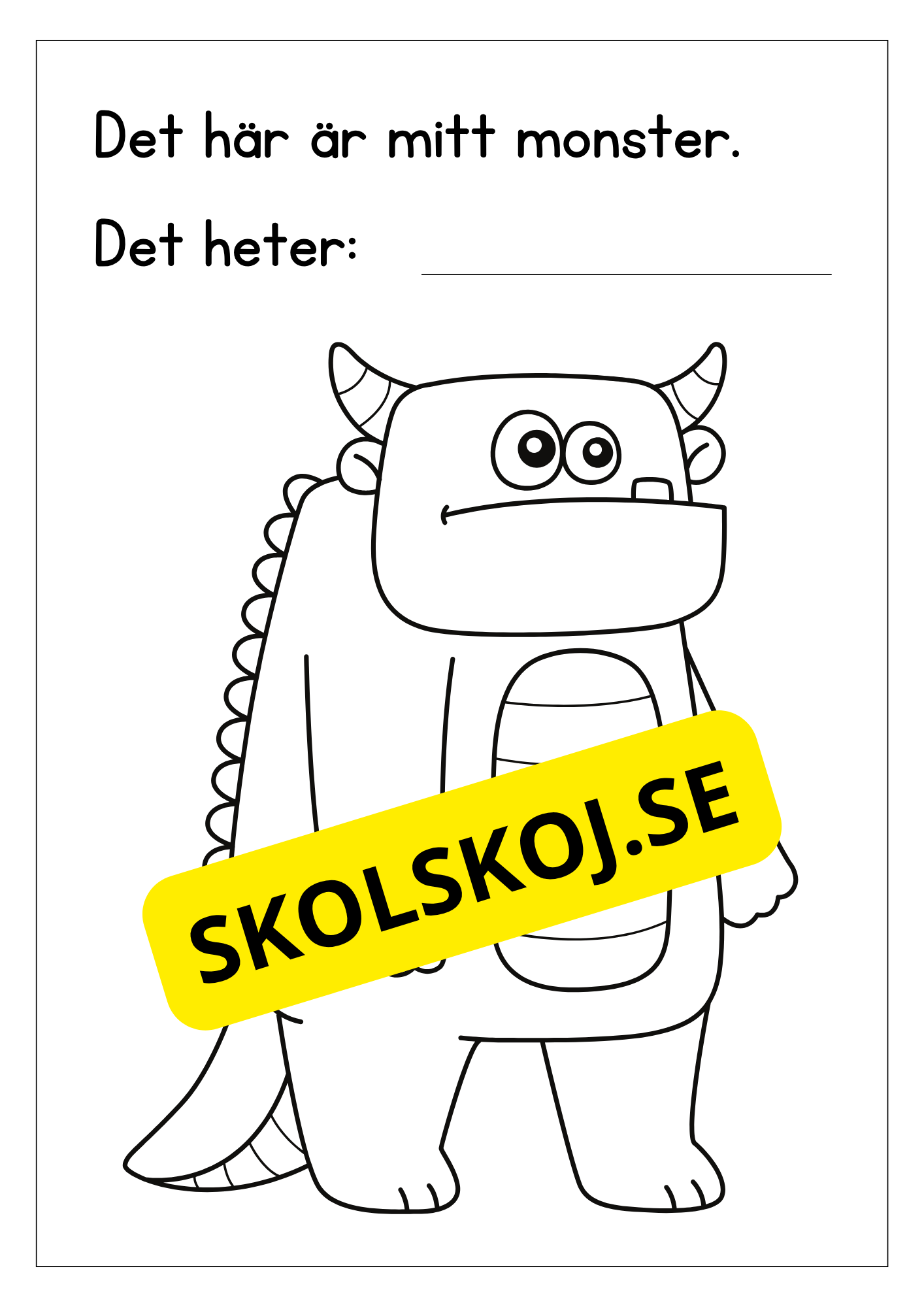 Mitt monster - Målarbok