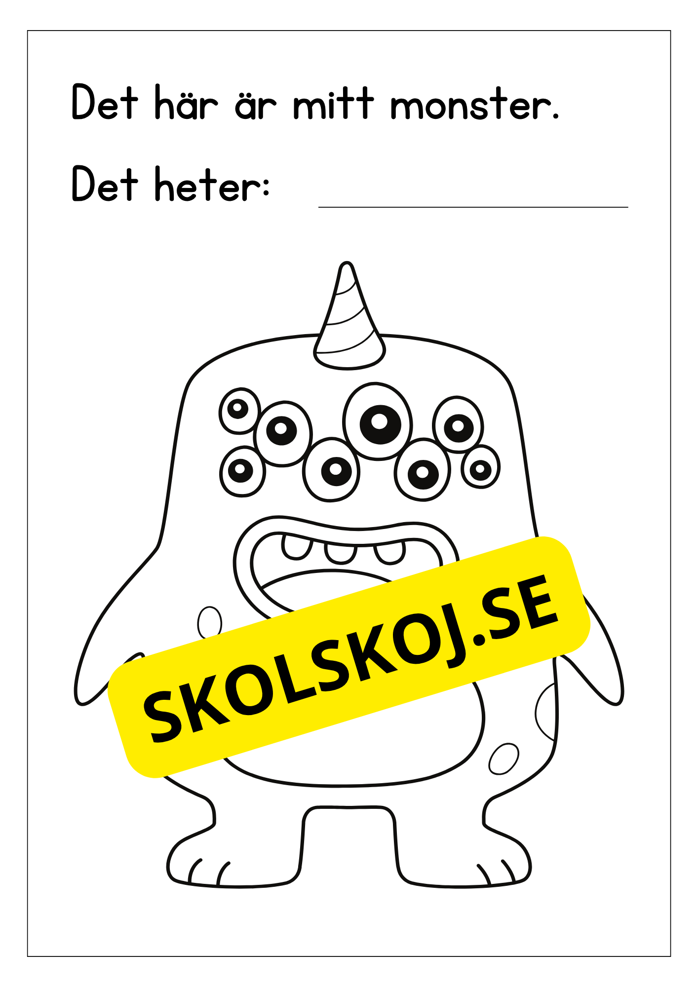 Mitt monster - Målarbok