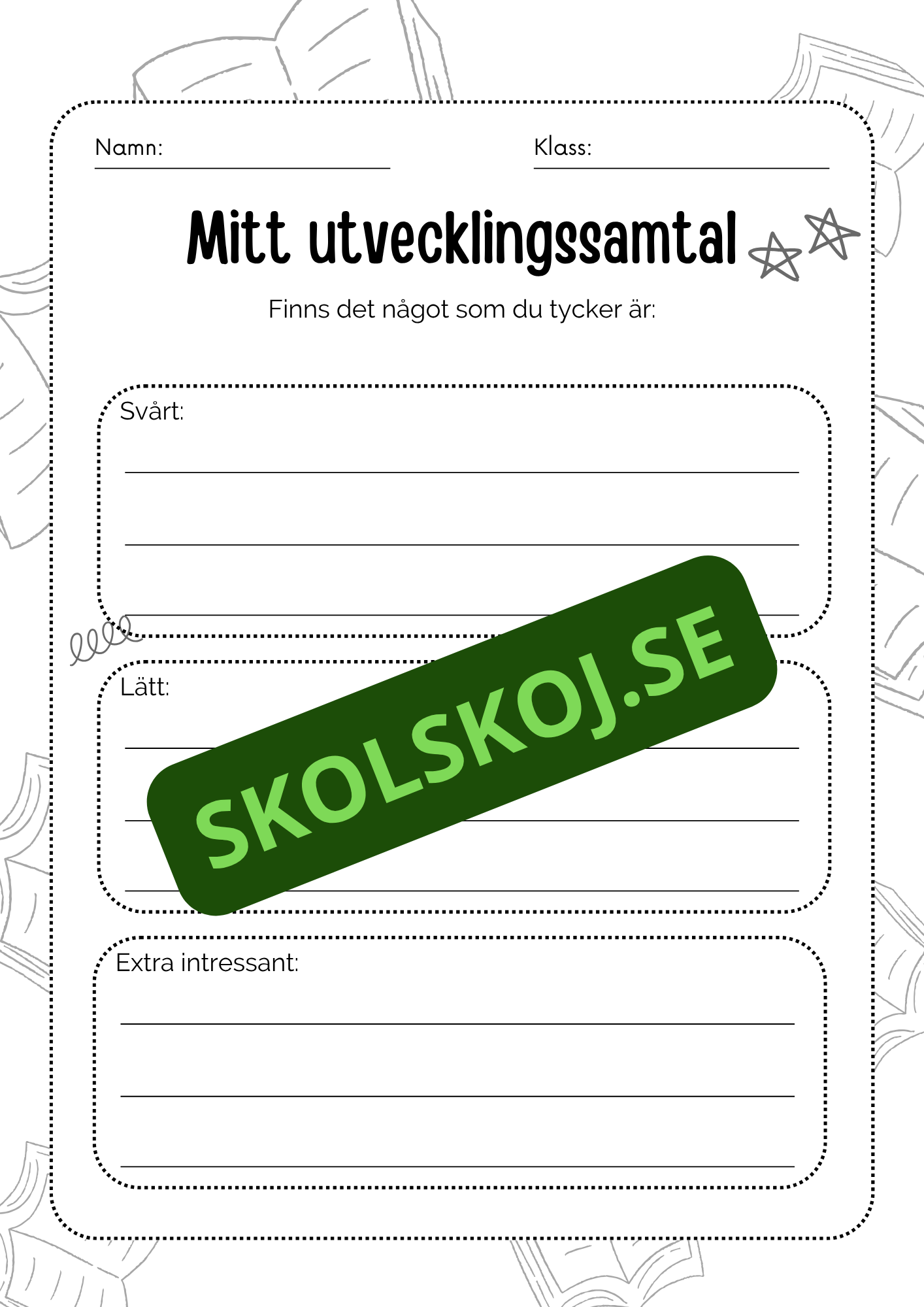 Mitt utvecklingssamtal - Åk 1 - åk 3