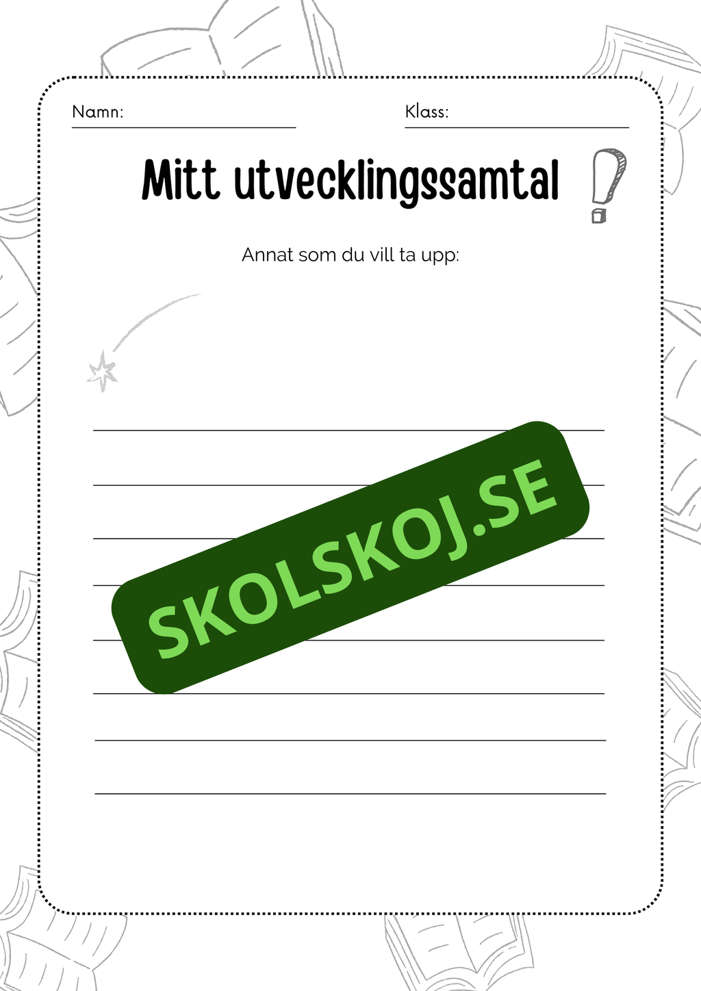 Mitt utvecklingssamtal - Åk 1 - åk 3