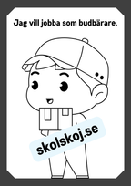 Mitt yrke - Läs och färglägg